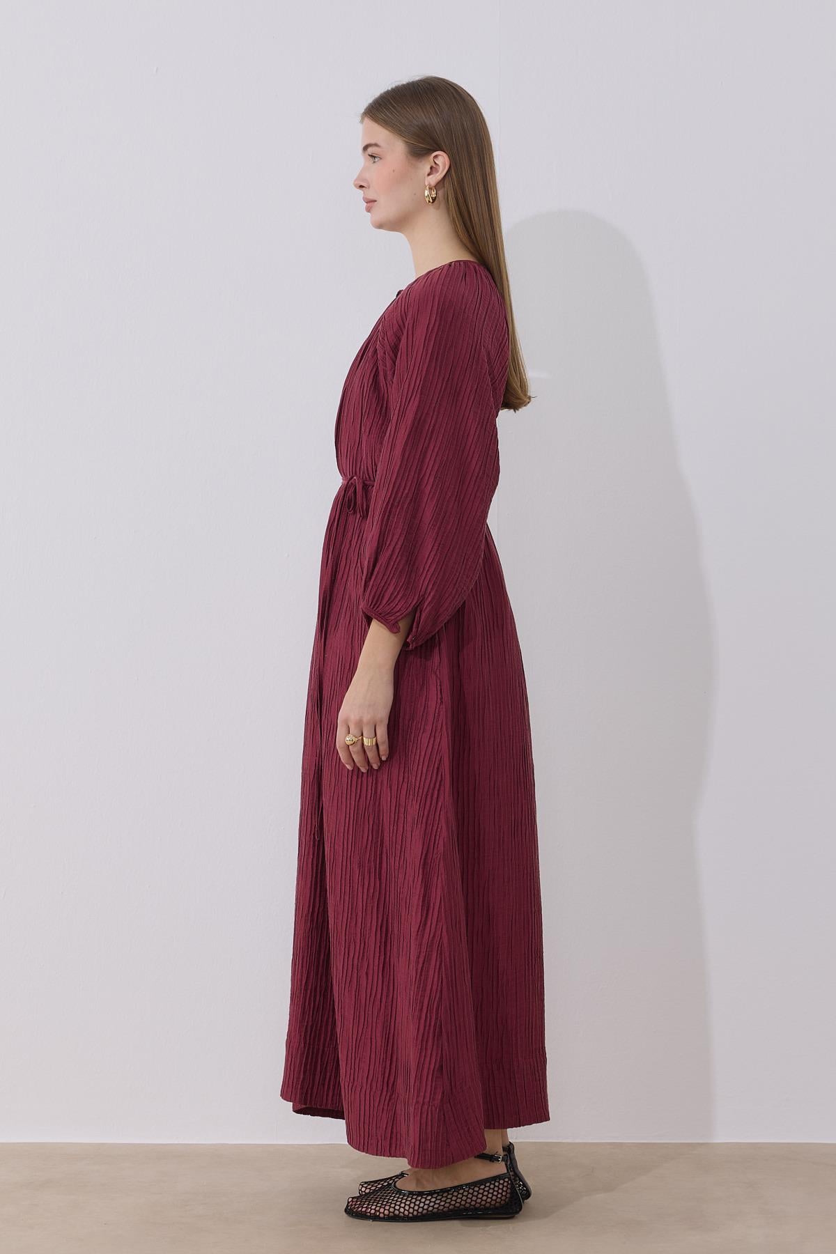 Bordo Odessa Elbise 