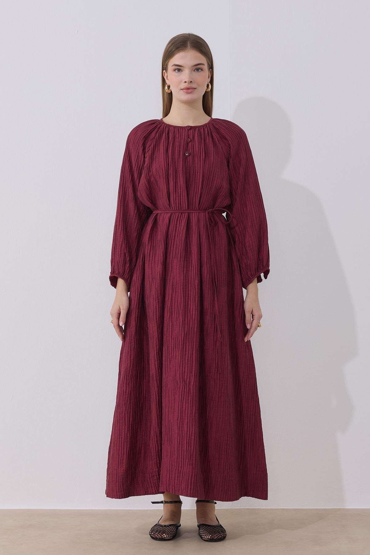 Bordo Odessa Elbise 