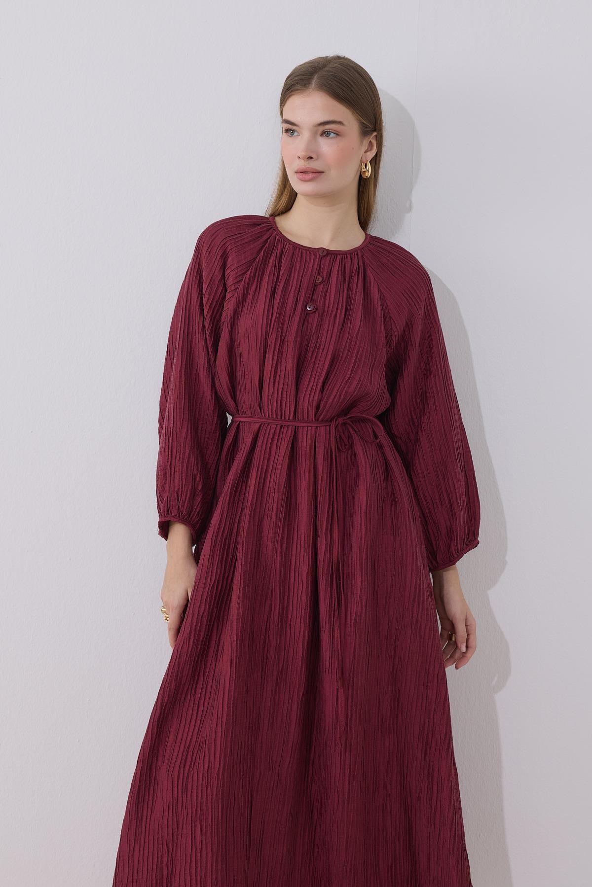 Bordo Odessa Elbise 