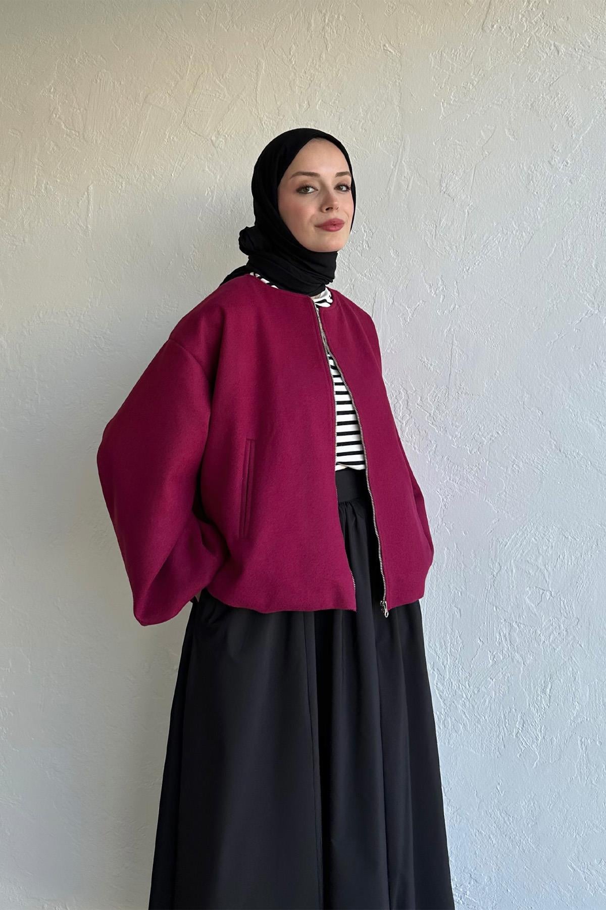 Bordo Siena Balon Ceket