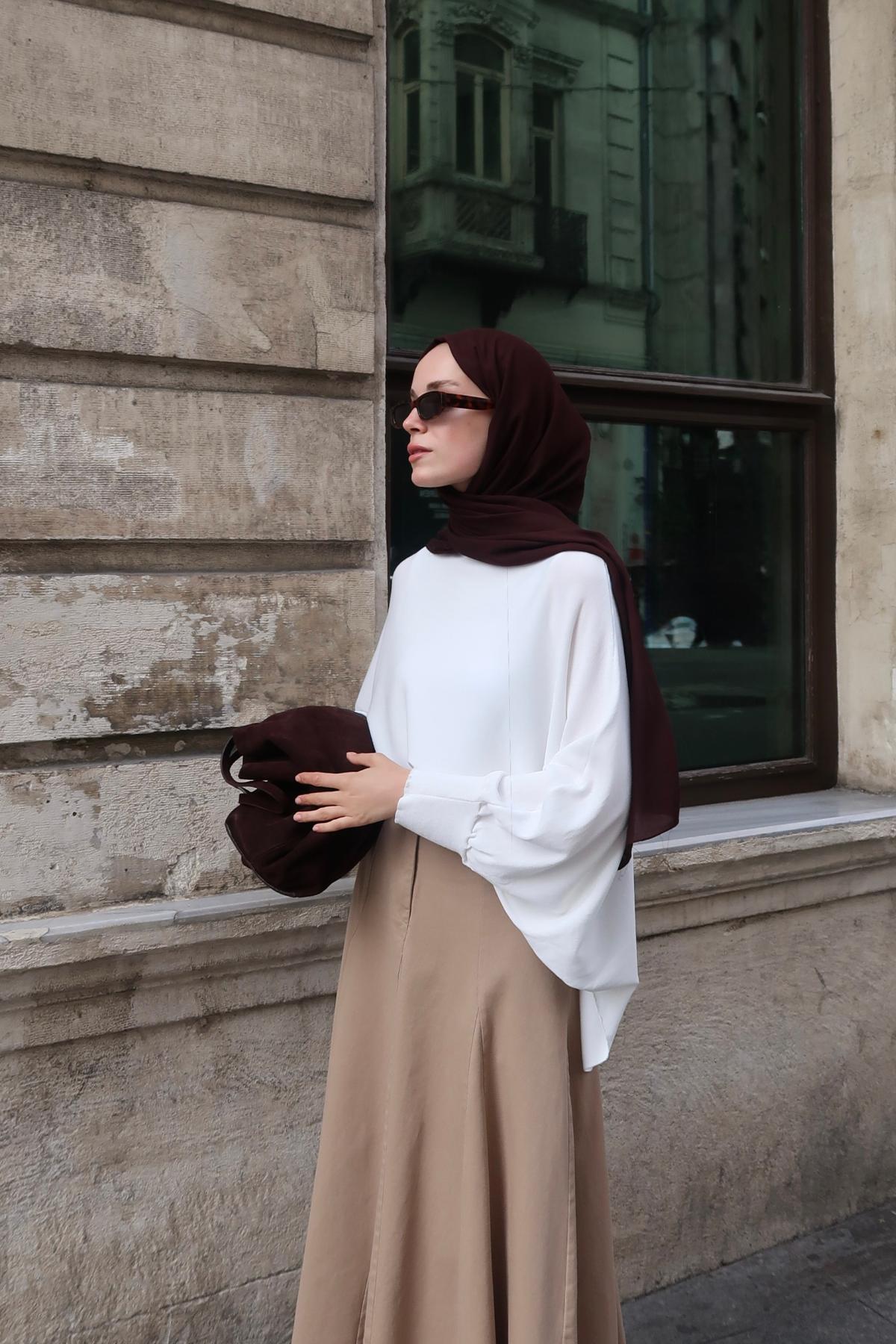 Elodie Triko Kazak Beyaz