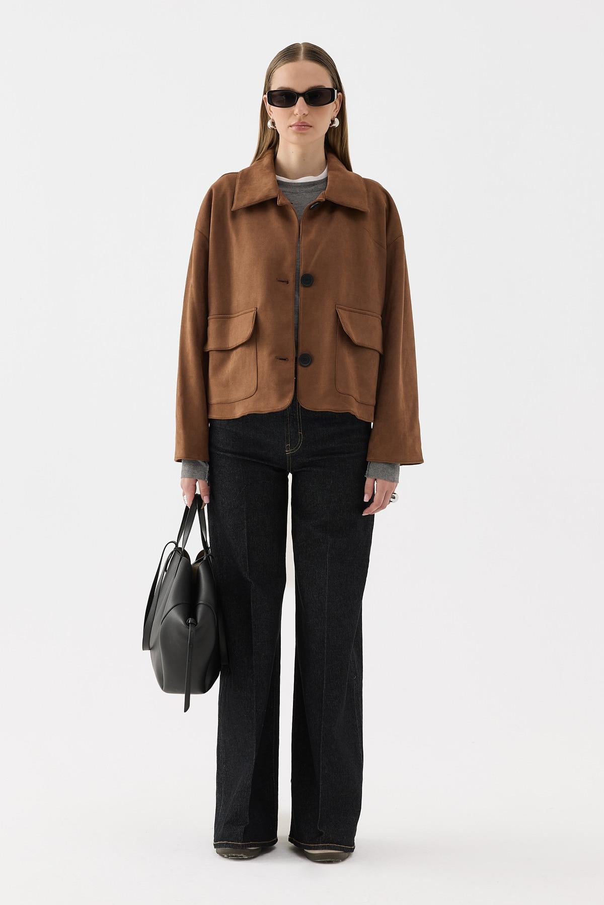 Jane Süet Ceket Camel