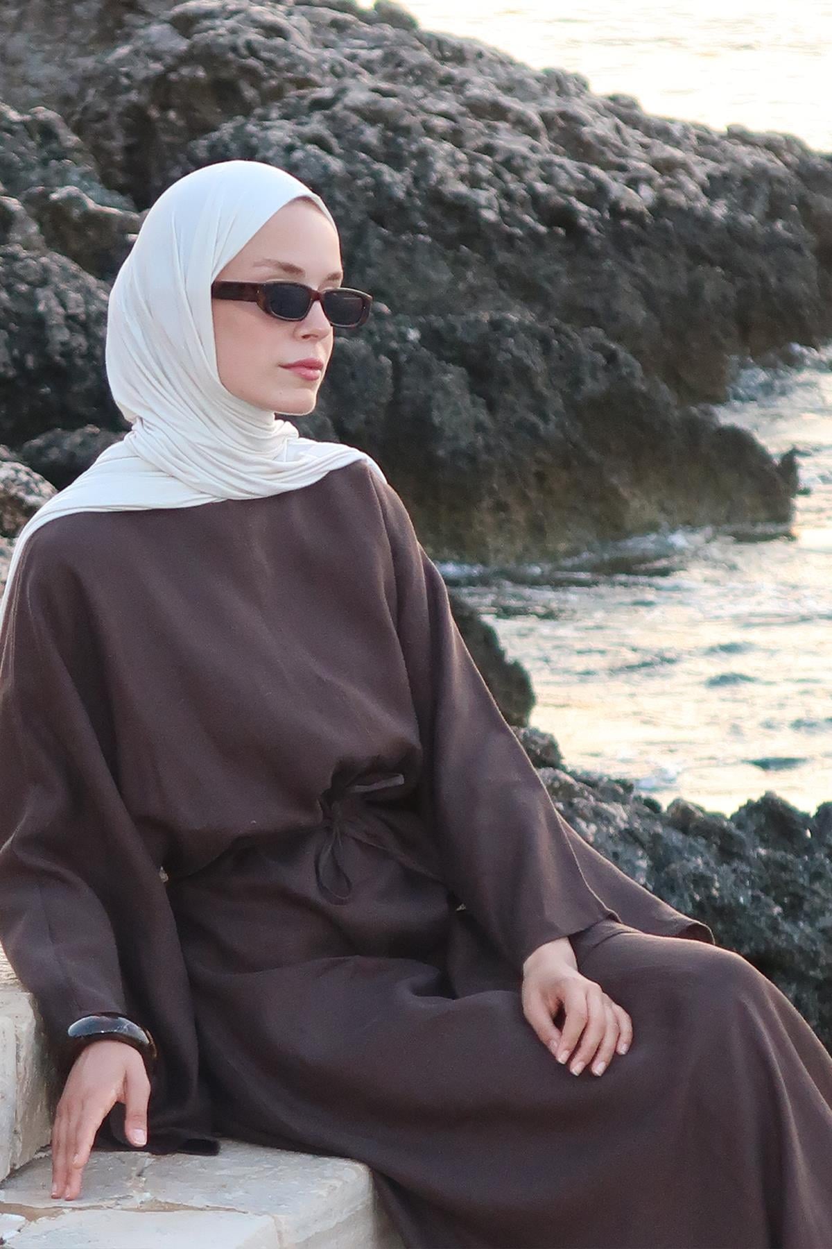 Kahve Samar Elbise