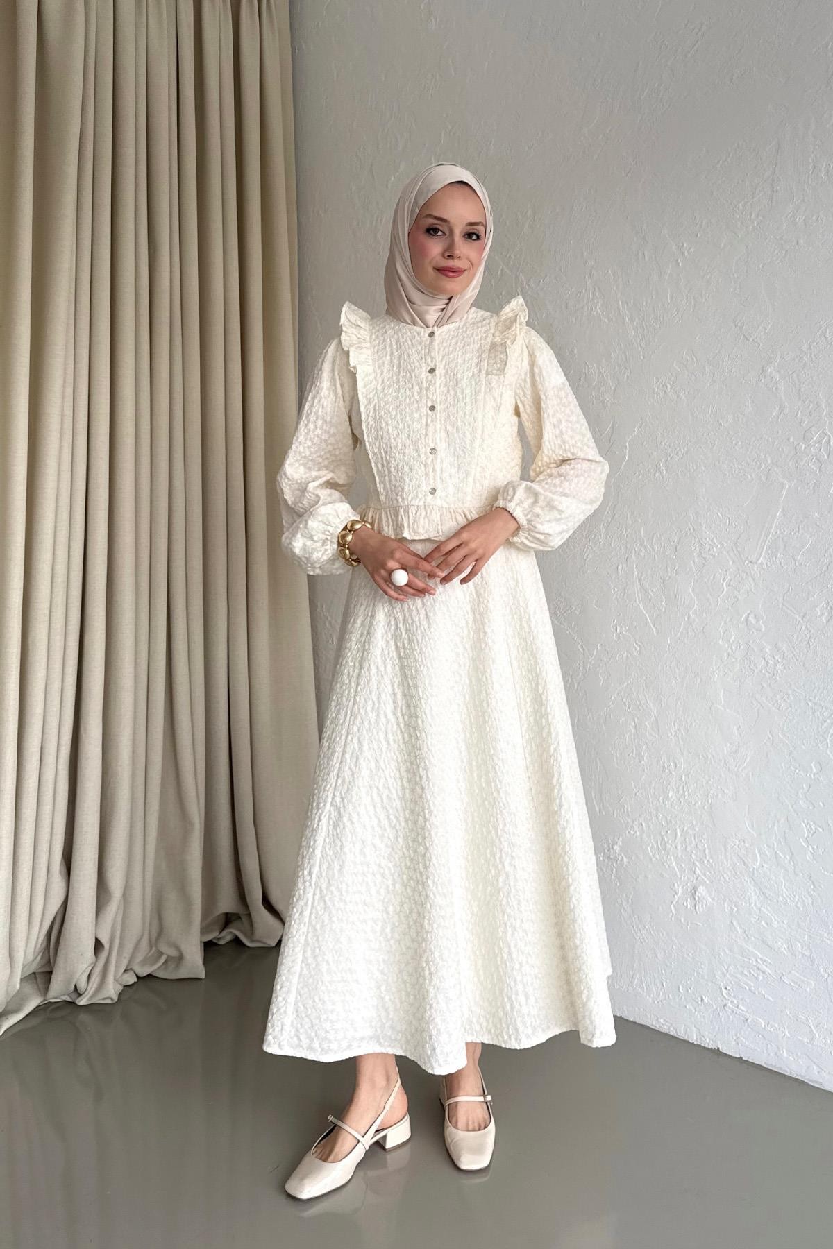 Krem Tisa Elbise