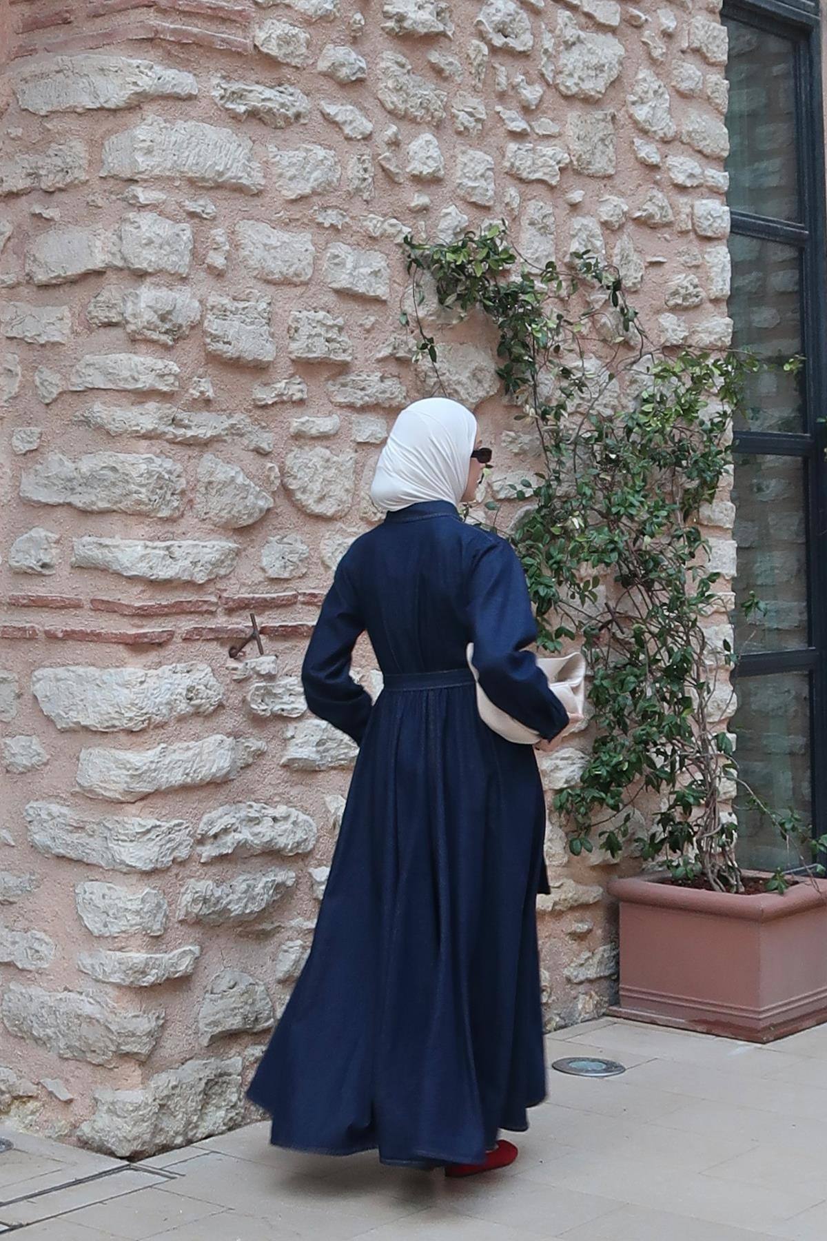 Nayra Denim Elbise Lacivert