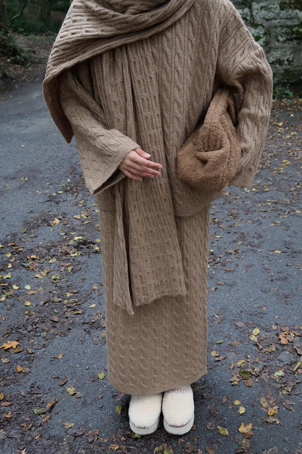 Polina Triko Takım Camel