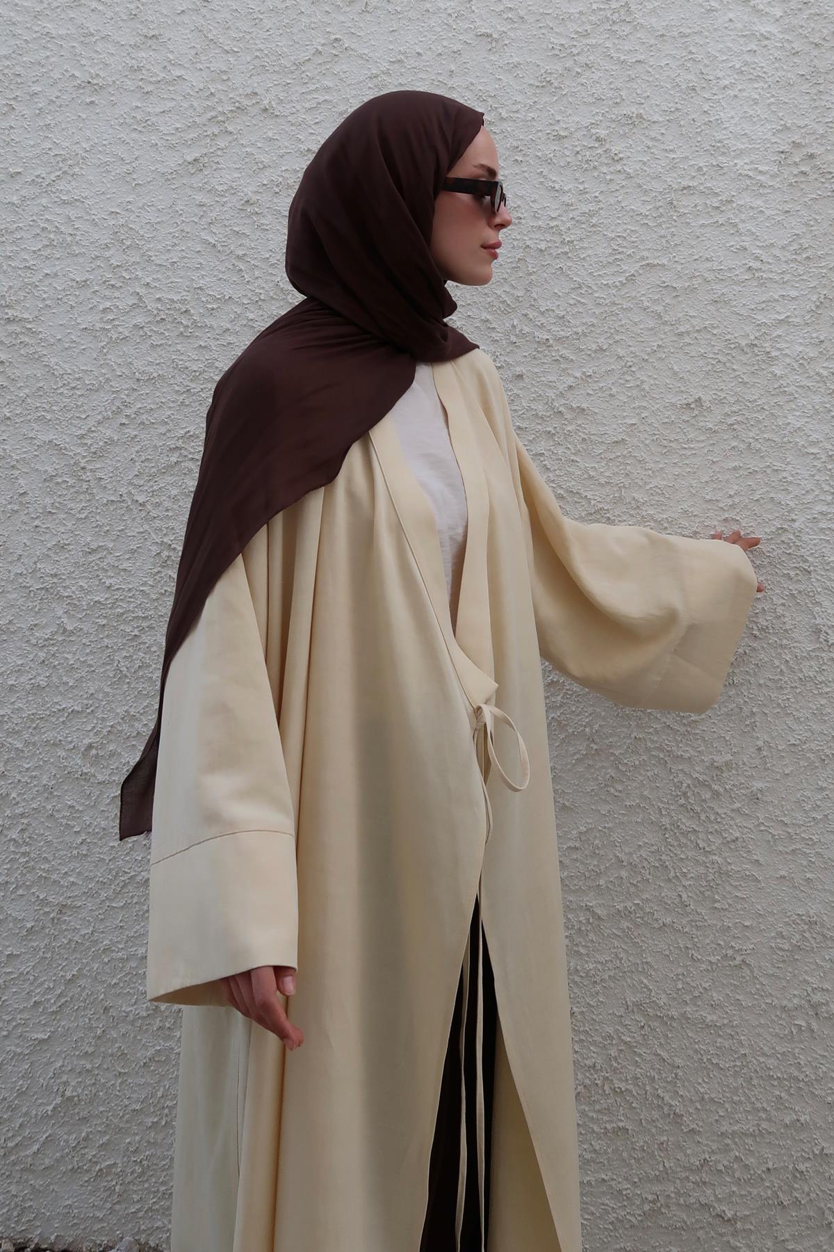 Sarı Carmen Kimono 
