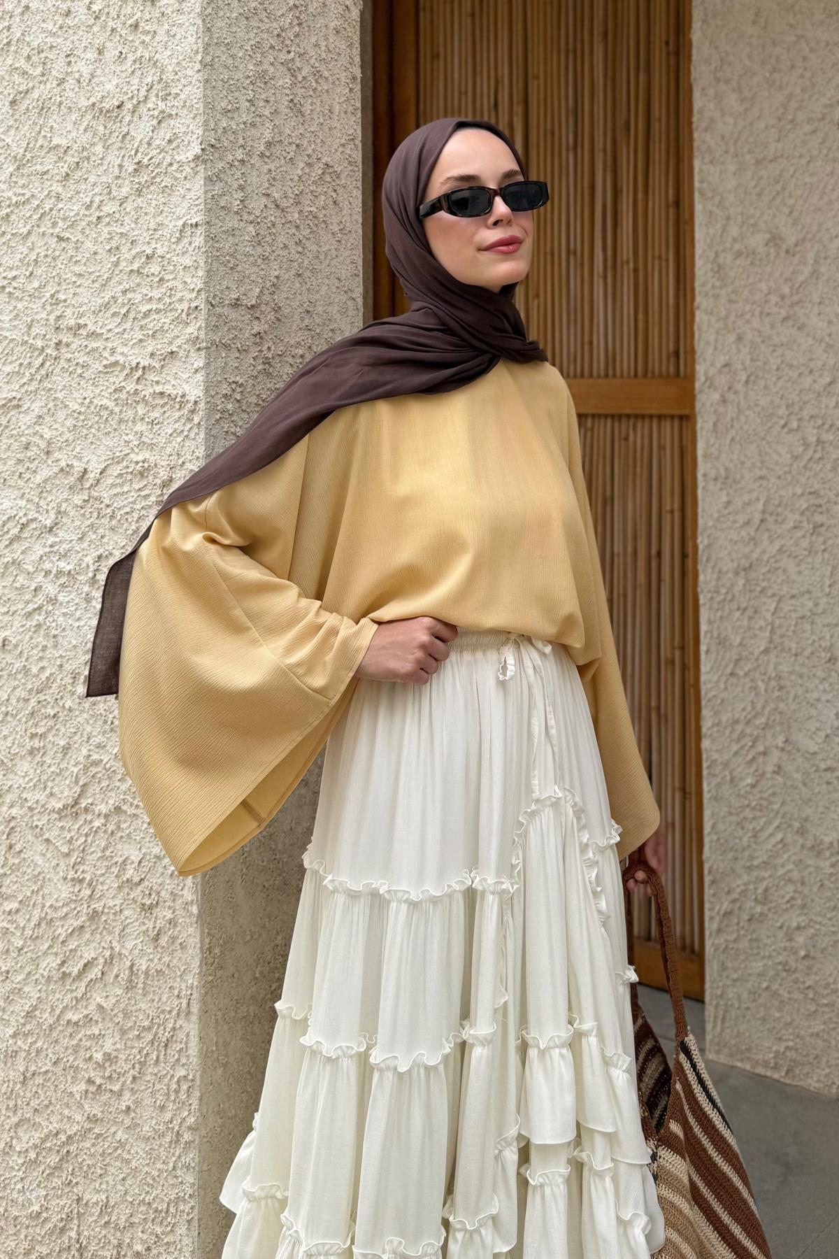 Sarı Elena Bluz