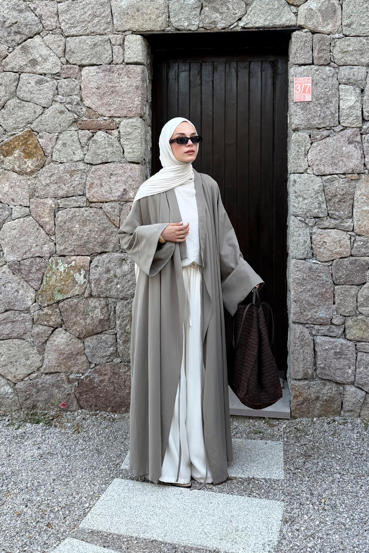 Soft Yeşil Carmen Kimono