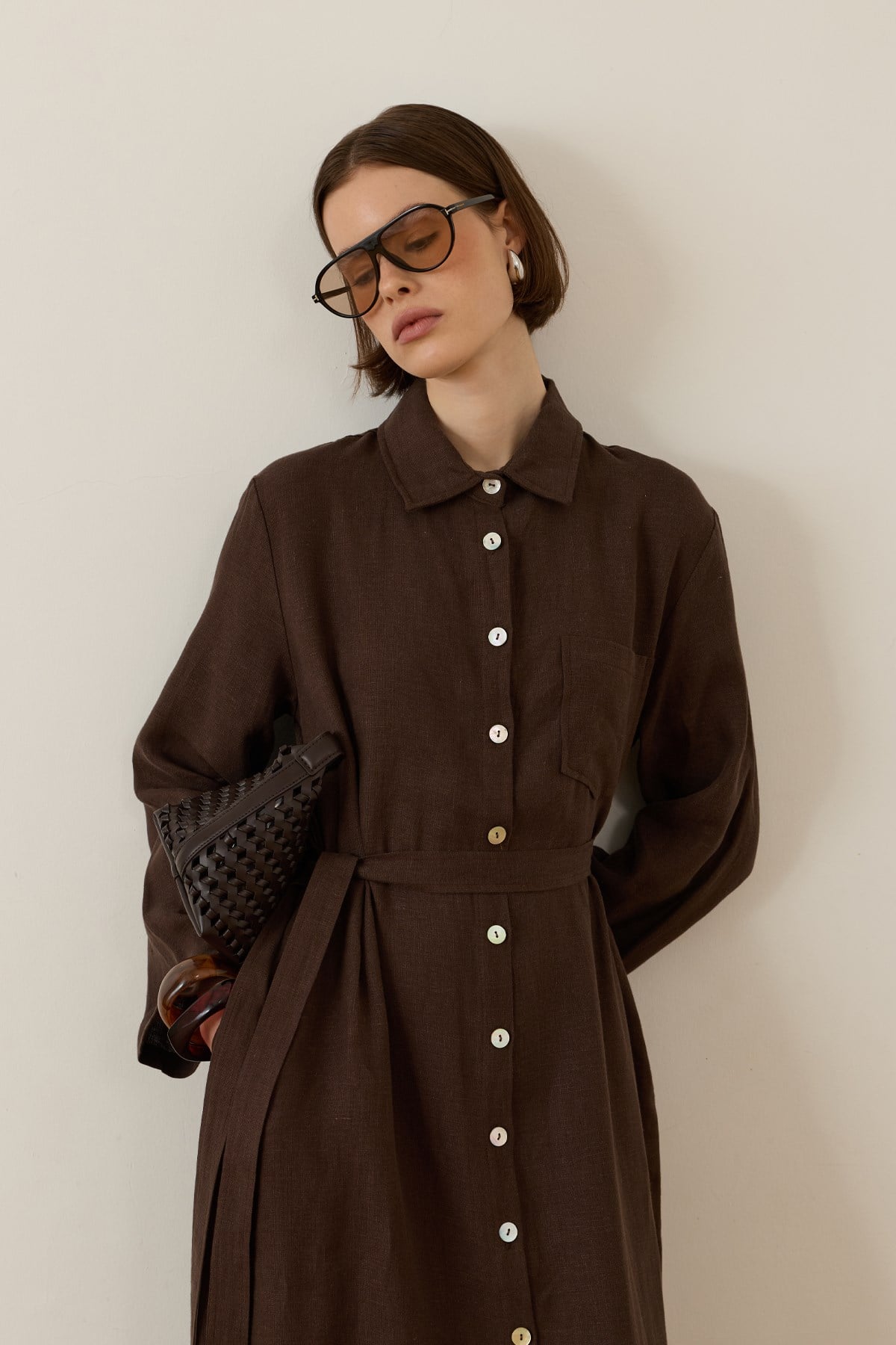 Brown Sondos Dress 