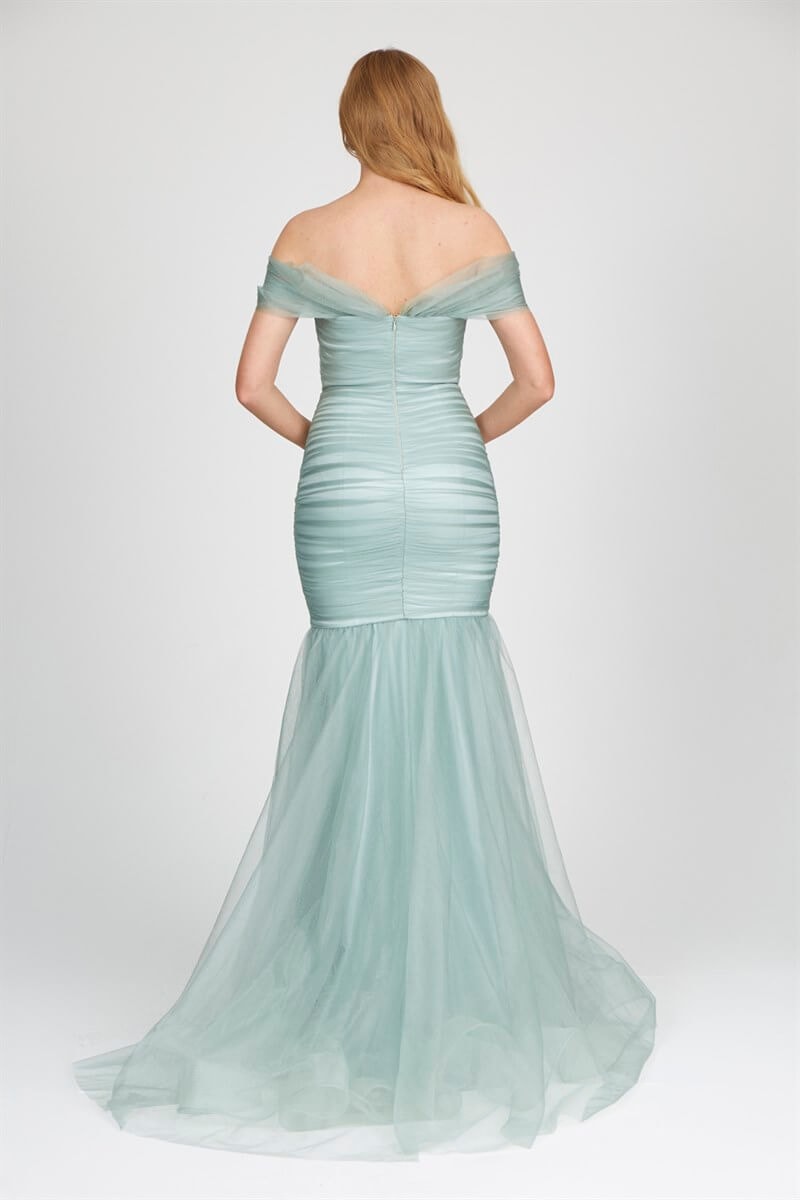 Mint Straplez Kolsuz Maxi Abiye ElbiseST050S0227401