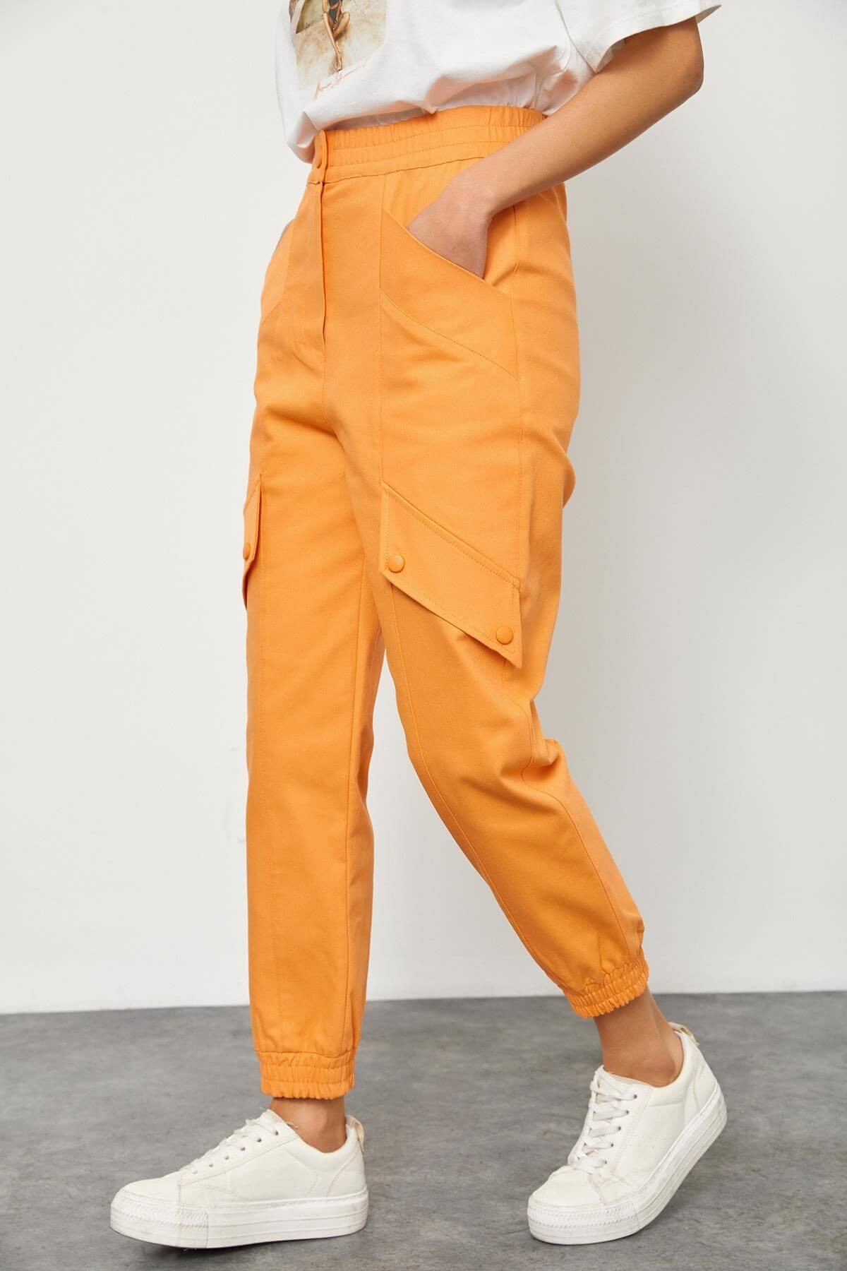 Oranj Beli Lastikli Jogger PantolonST050S2040401