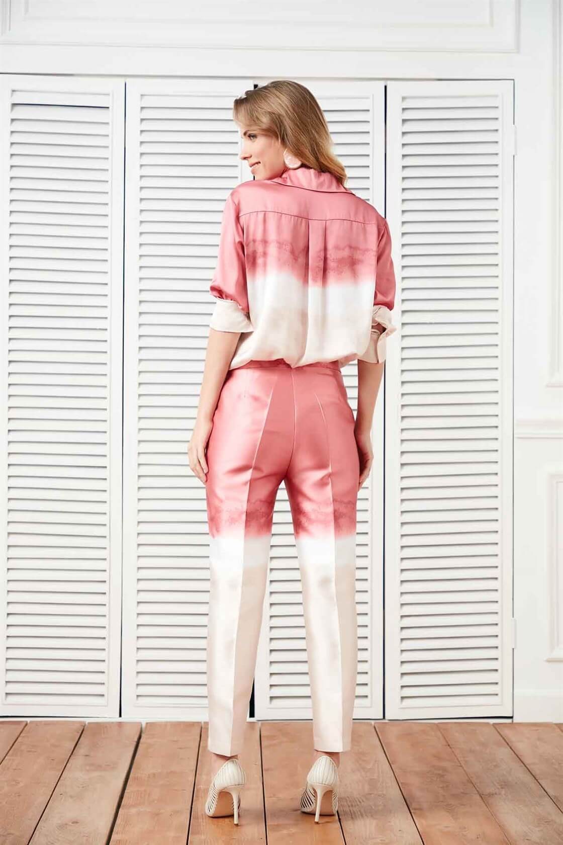 Pembe-Bej Normal Bel Cepli Batik Kalem PantolonST050S2024301
