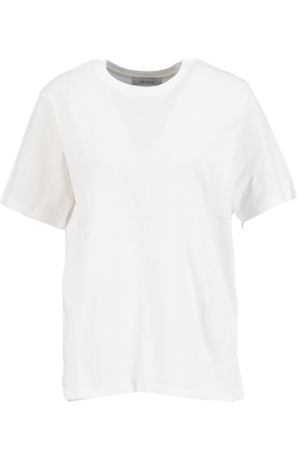 Ekru Bisiklet Yaka Oversize Kısa Kollu T-Shirt Kadın T-Shirt modelleri
