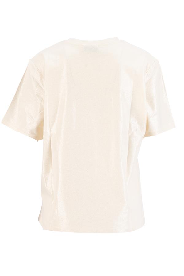Krem Bisiklet Yaka Basic T-Shirt Kadın T-Shirt modelleri