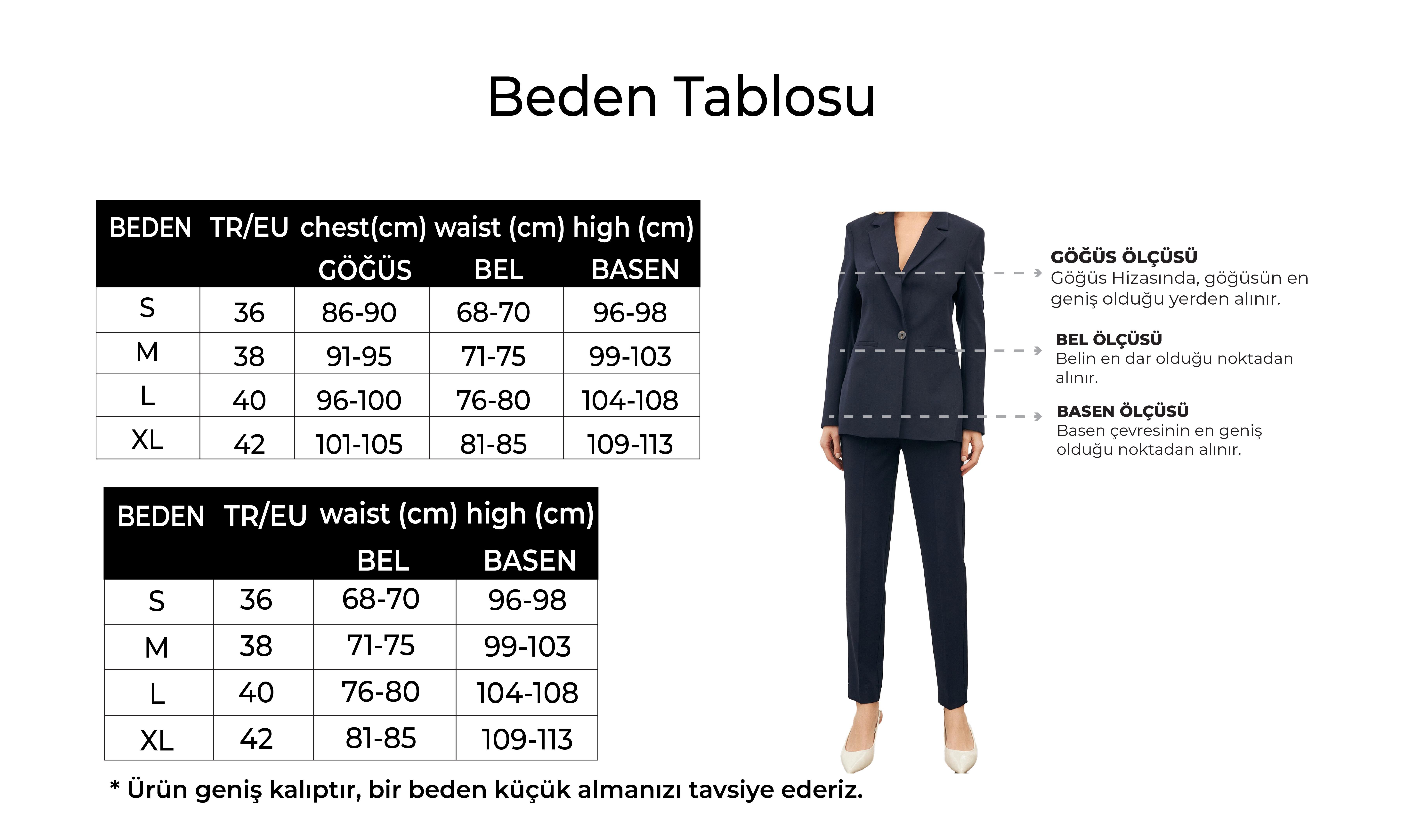 Mavi Düğme Ve Cep Detaylı Ceket Bel Detaylı Pantolonlu Desenli Takım Kadın Takım Elbise modelleri
