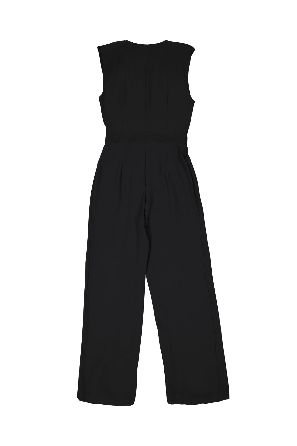 Siyah Maxi Paça Vatkalı Tulum Kadın Tulum modelleri