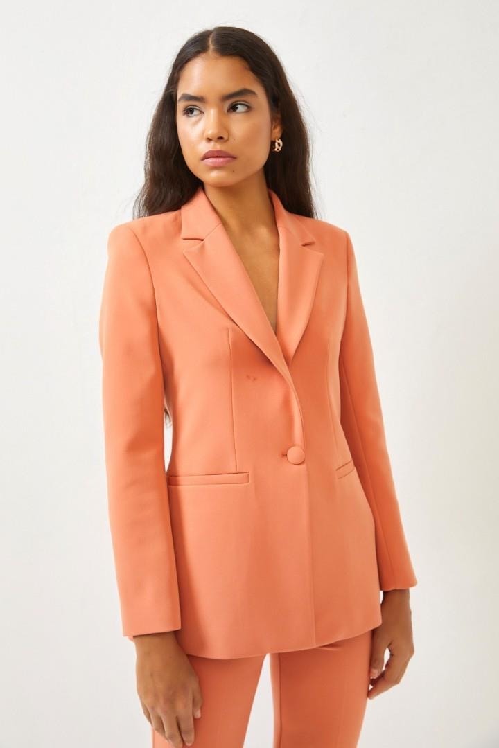 Somon Blazer Ceket Pantolon Takım Kadın Takım Elbise modelleri