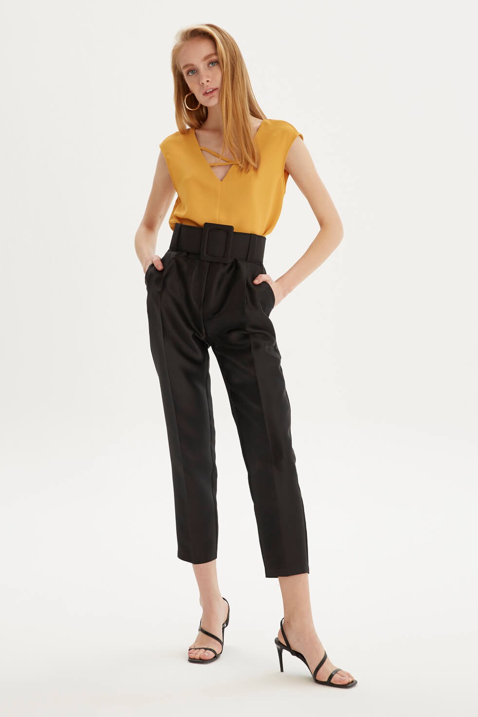Siyah Normal Bel Normal Paça PantolonST050W2026105