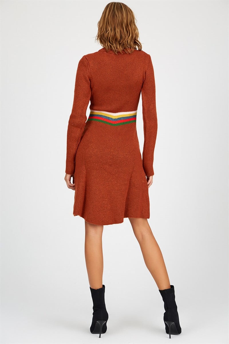 Tarçın Kolsuz Triko ElbiseST040W800121