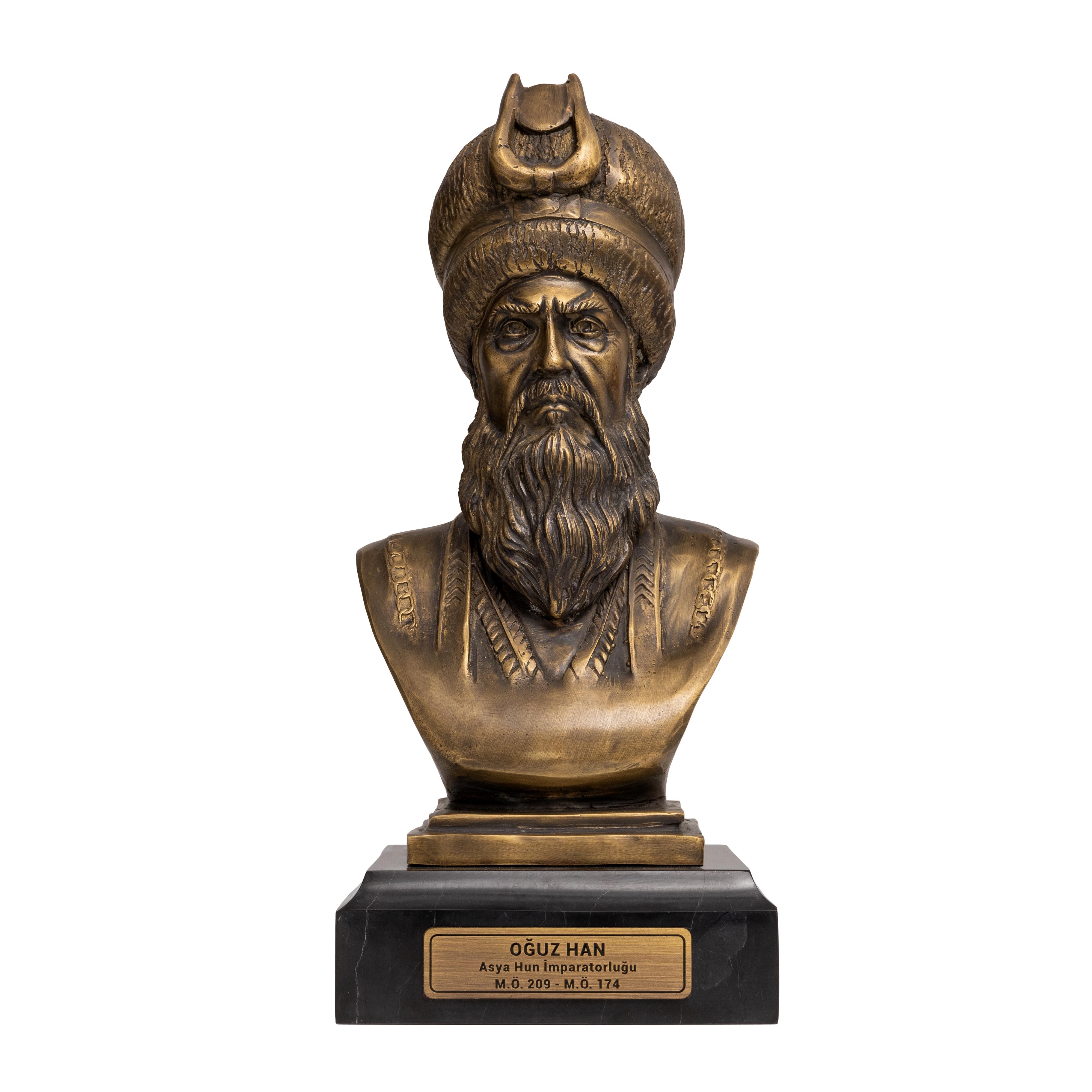 Oğuz Han Bronz Döküm Büst