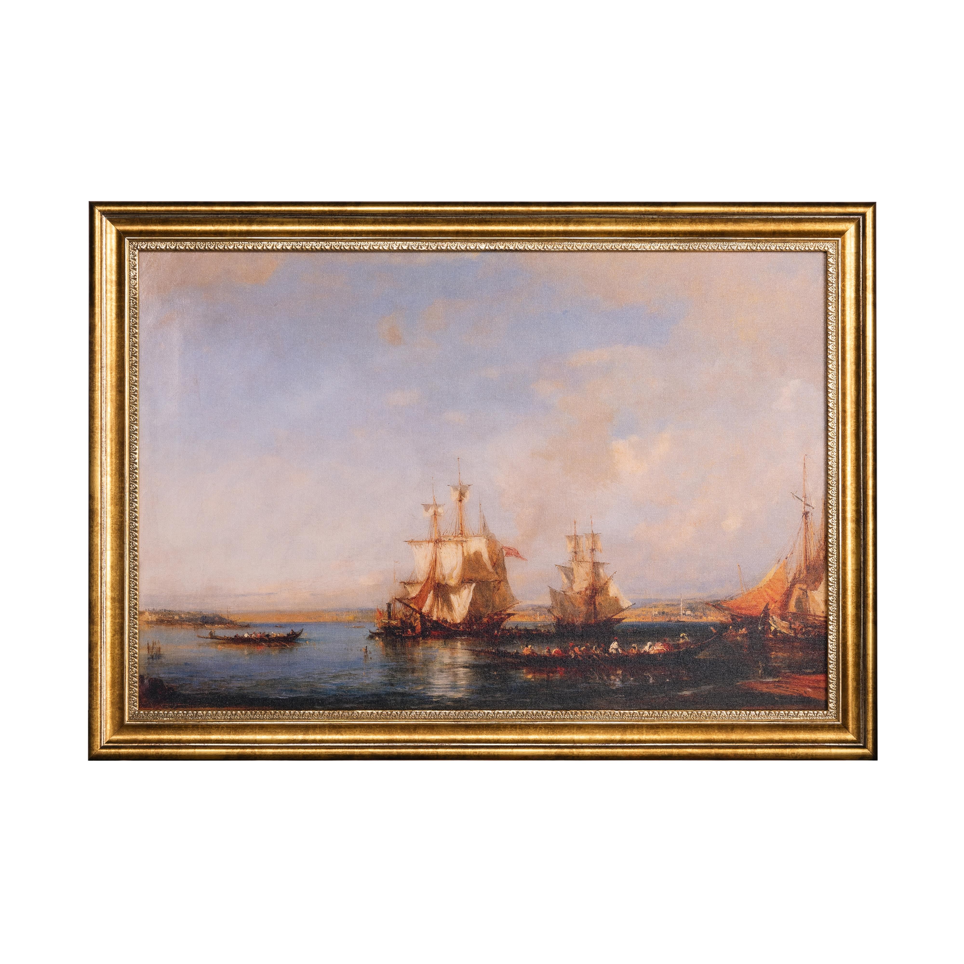 Félix Ziem, Boğaz'da Kayık ve Yelkenliler Orta Boy Tablo