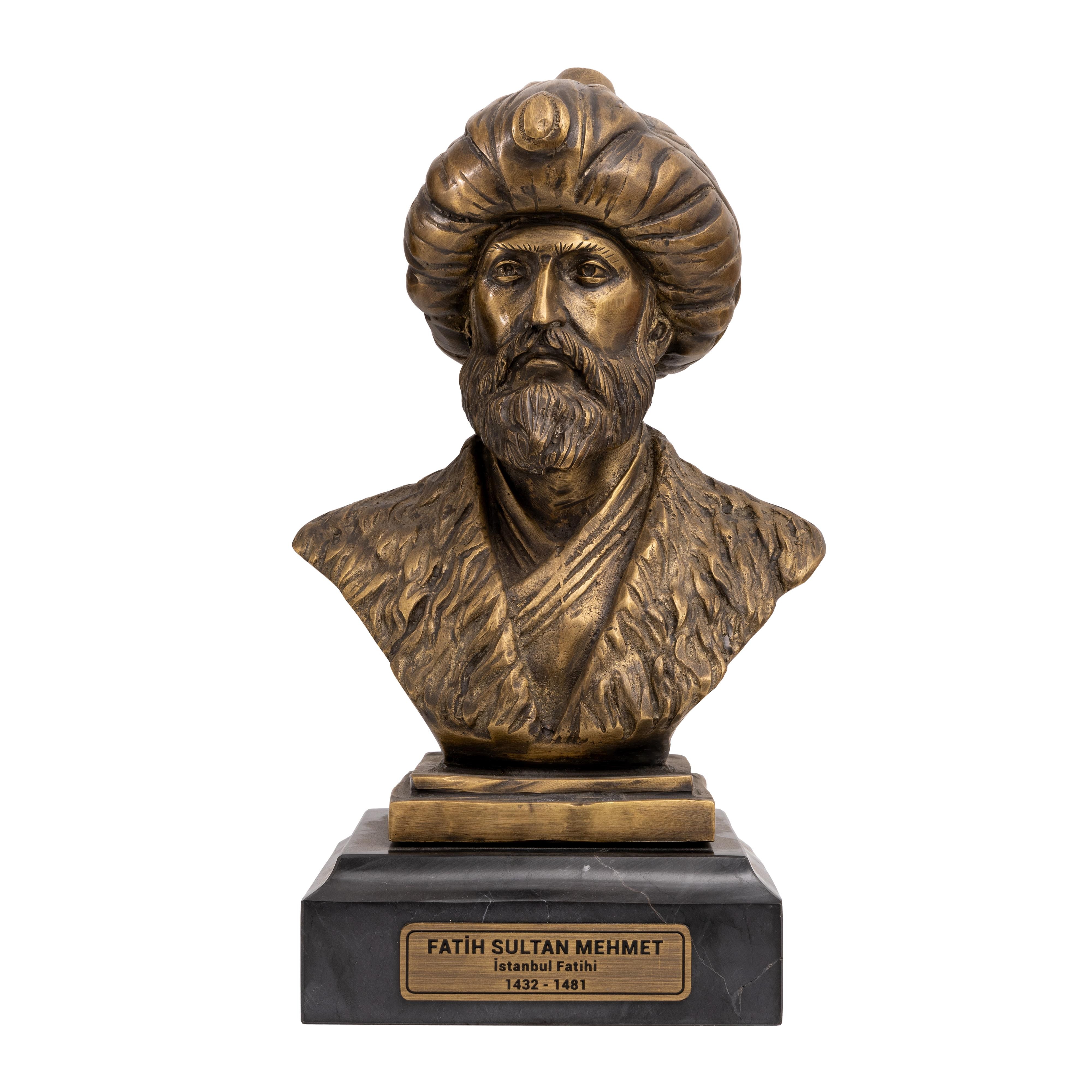 Fatih Sultan Mehmet Bronz Döküm Büst