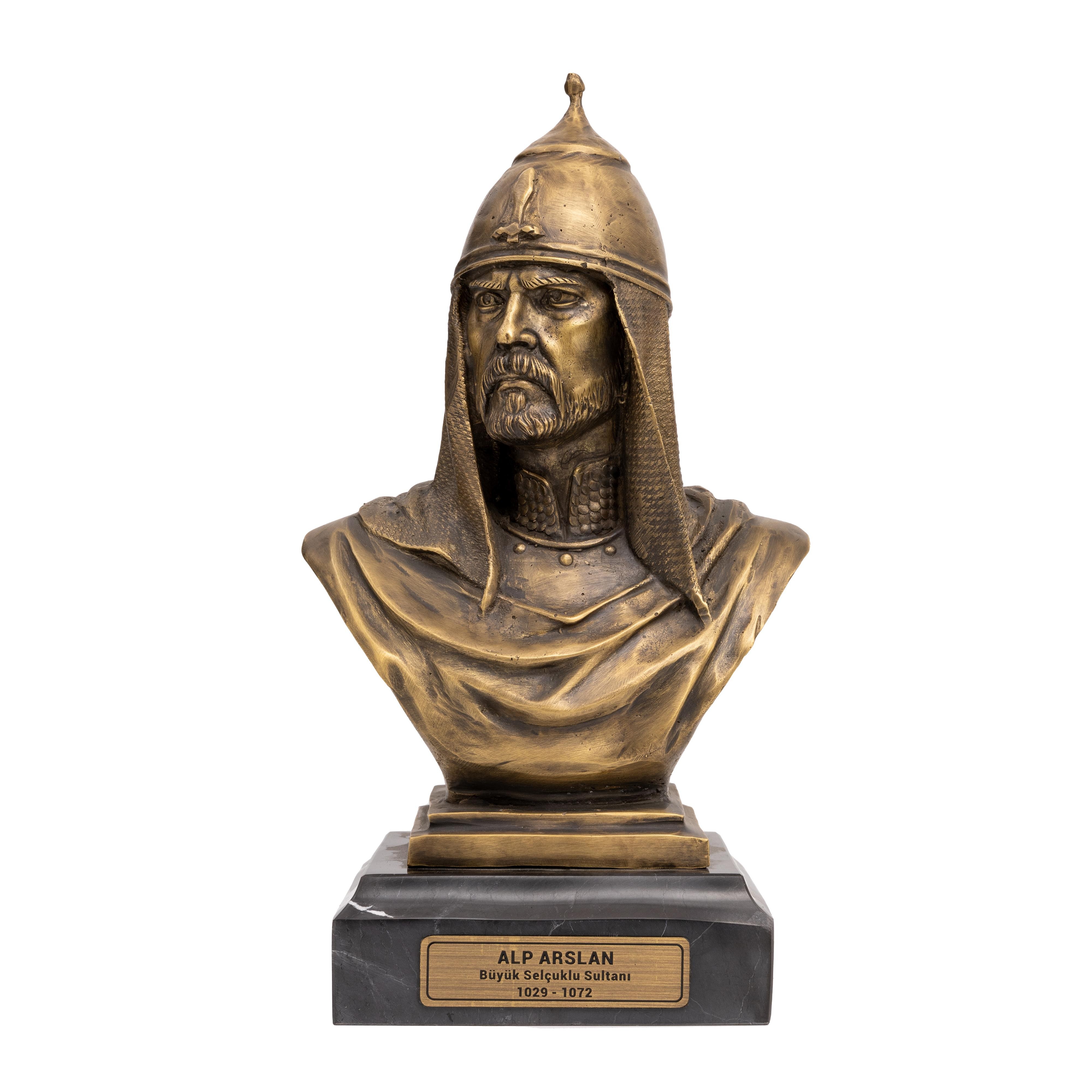 Alparslan Bronz Döküm Büst
