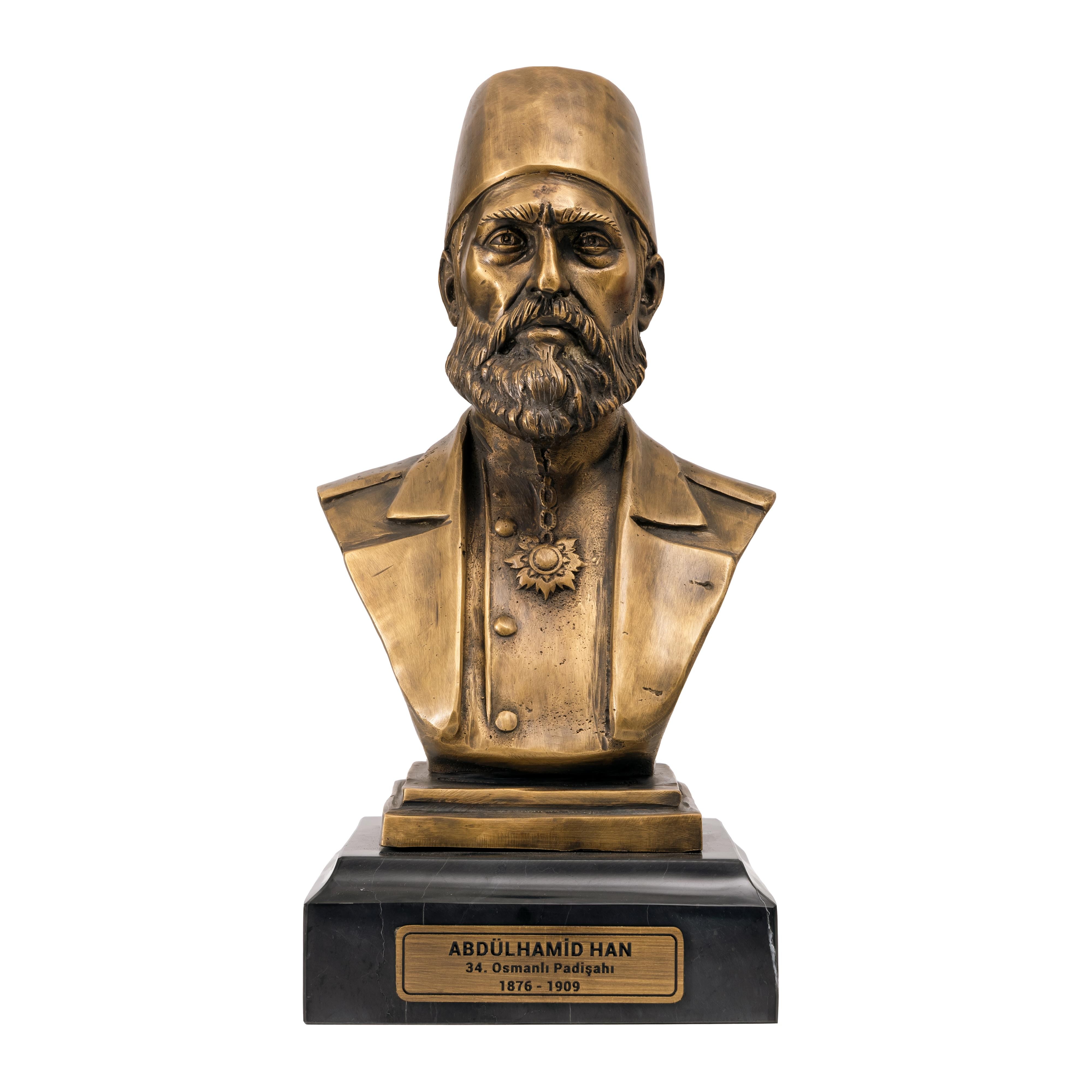 Abdülhamid Han Bronz Döküm Büst