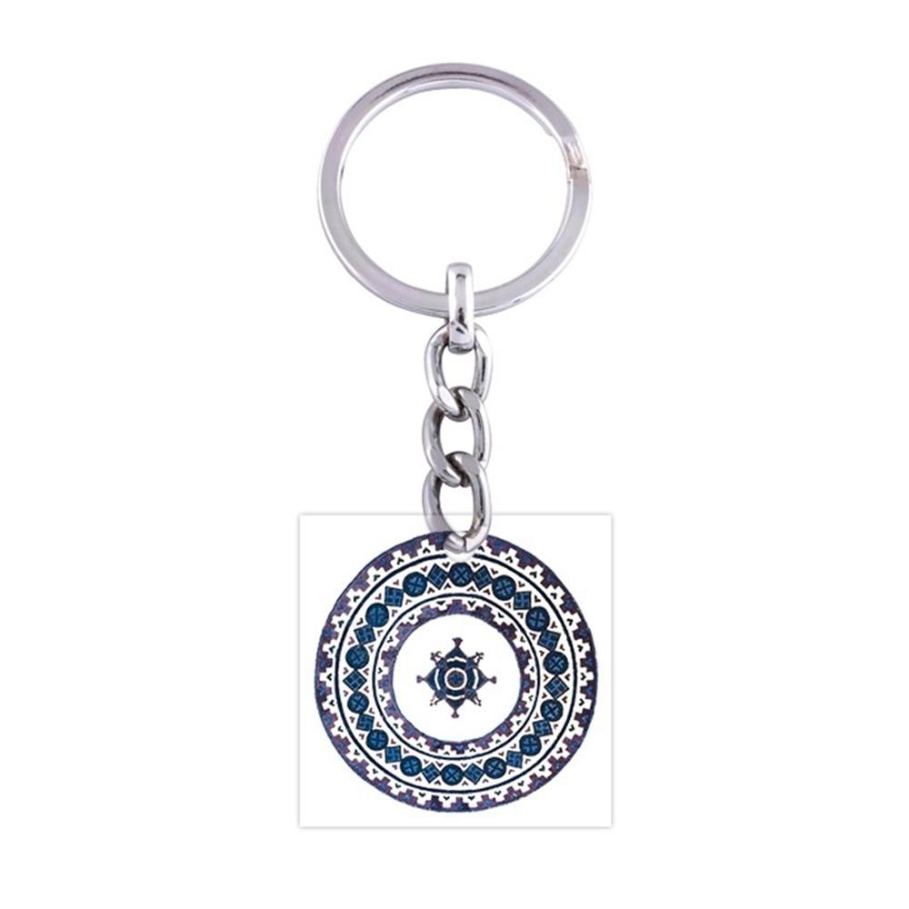 Kalemişi Yuvarlak Motif Pleksi Anahtarlık