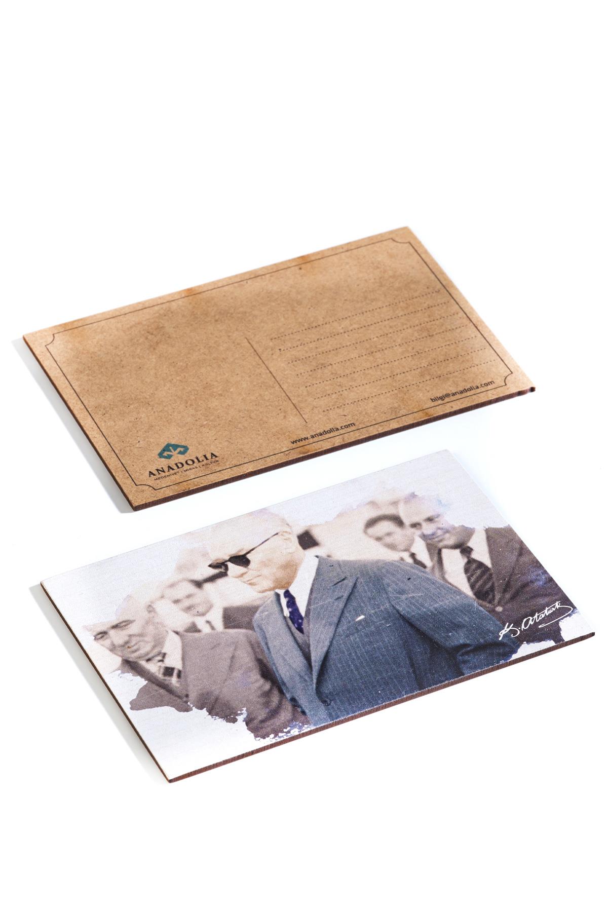 Atatürk Ahşap Kartpostal
