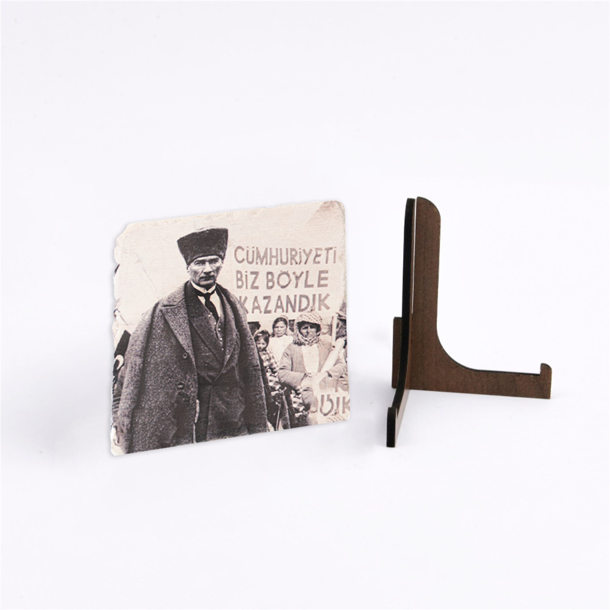 Atatürk Sözleri Cumhuriyeti Böyle Kazandık Traverten Pano