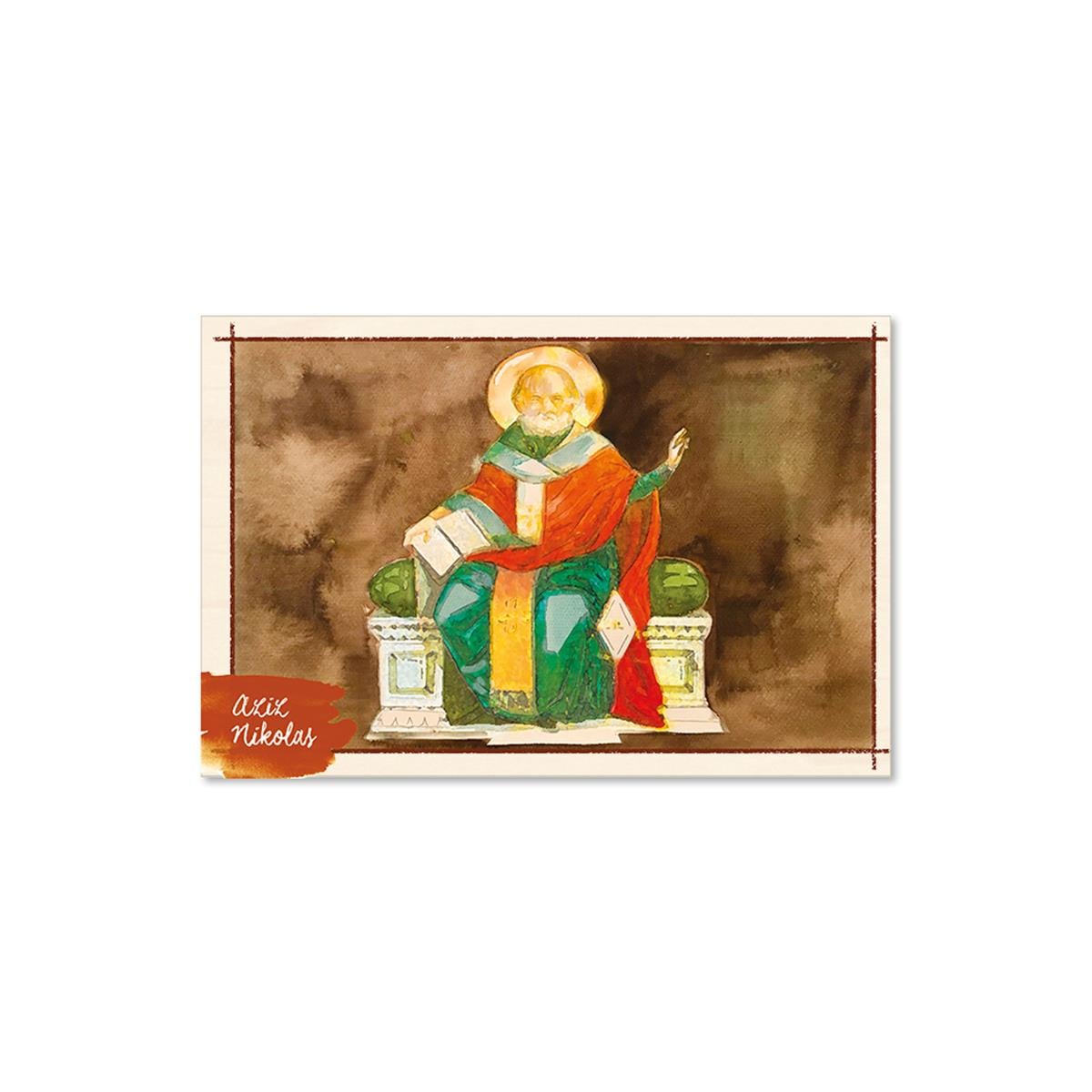 Aziz Nikolas Ahşap Kartpostal
