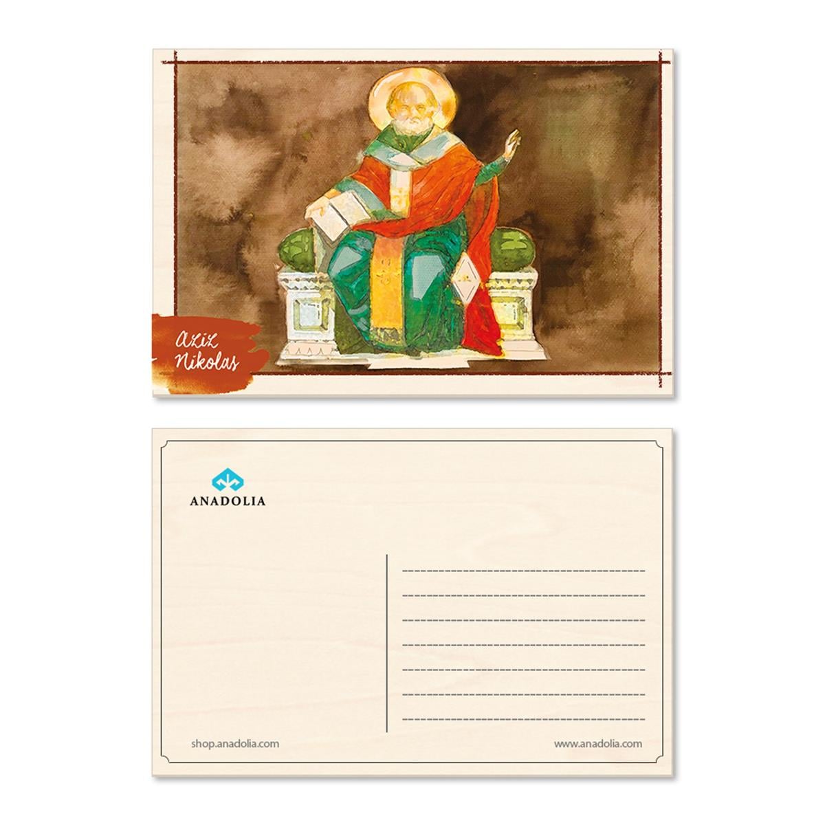Aziz Nikolas Ahşap Kartpostal
