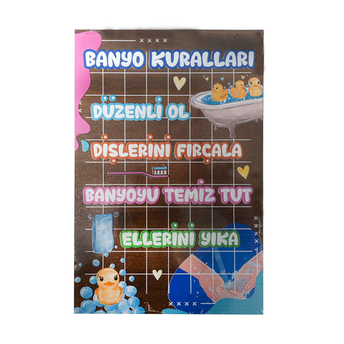Banyo Kuralları Dekoratif Duvar Süsü