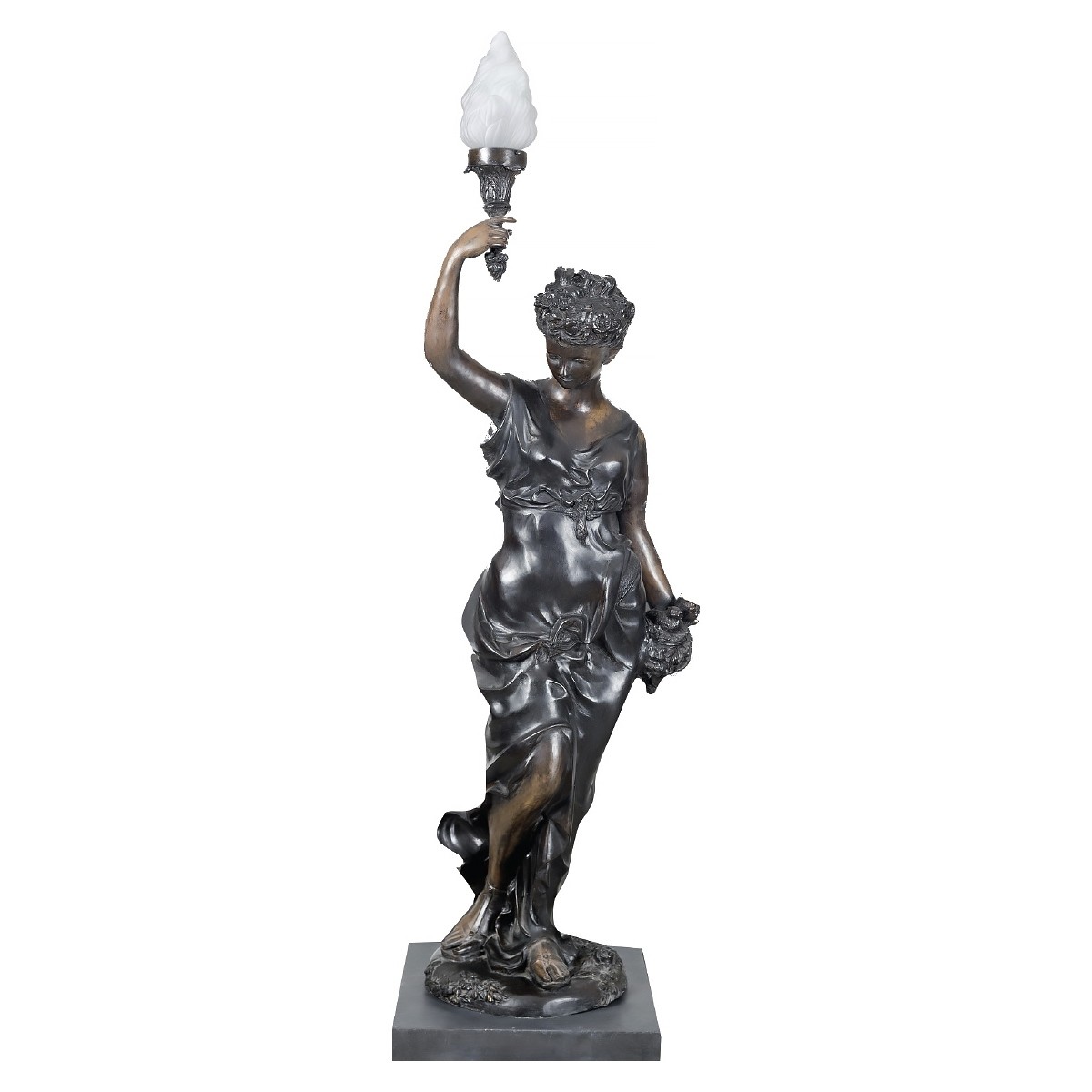 Bronz Döküm Helen Aydınlatma Mermer Kaideli