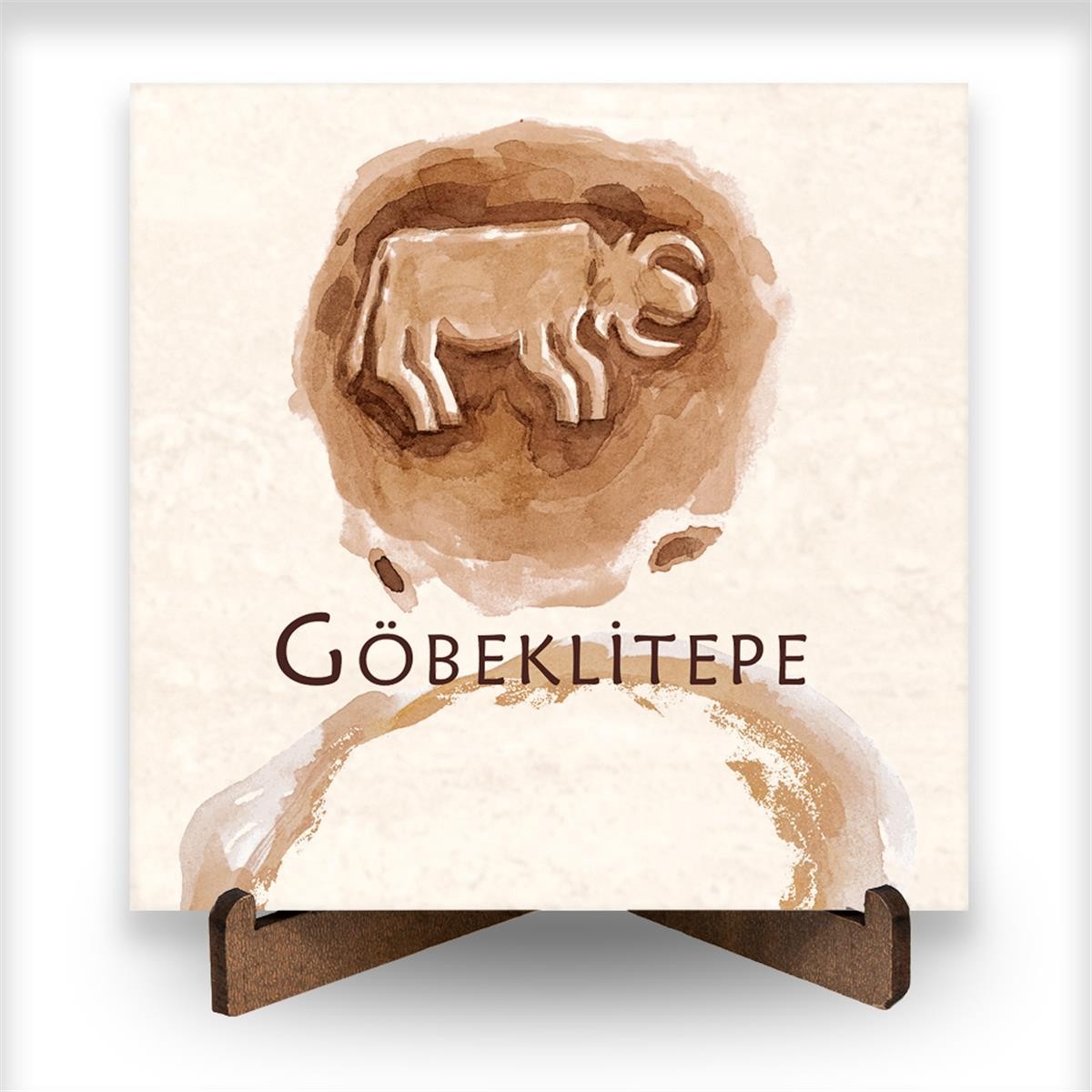 Göbeklitepe Serisi Öküz Traverten Pano