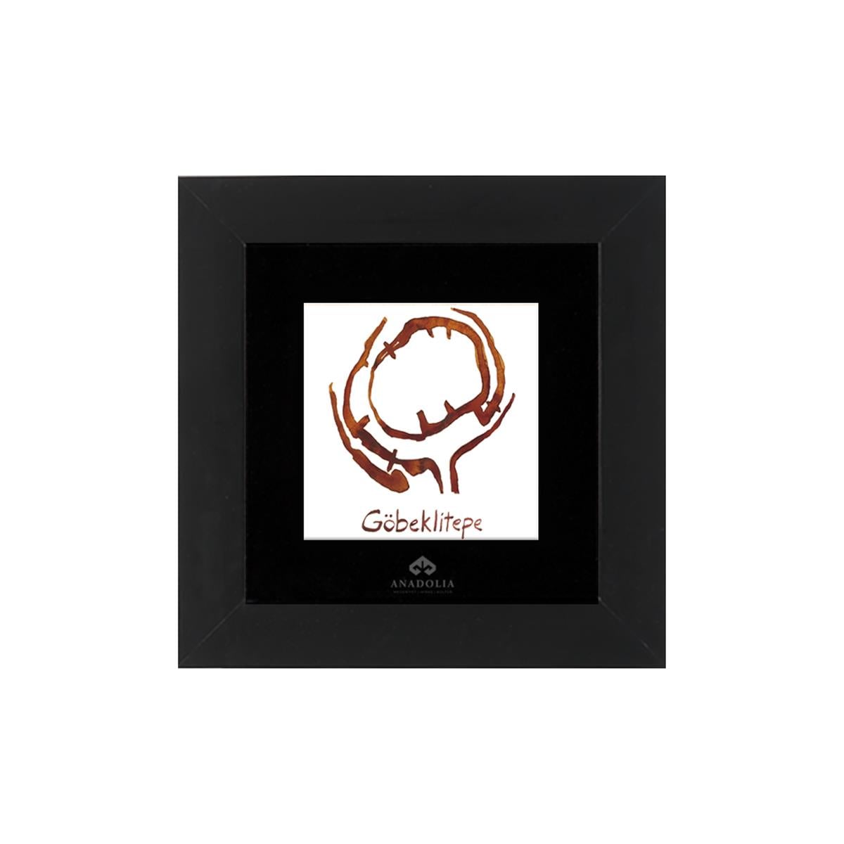 Göbeklitepe Serisi Plan Siyah Çerçeveli Seramik Tablo Pano