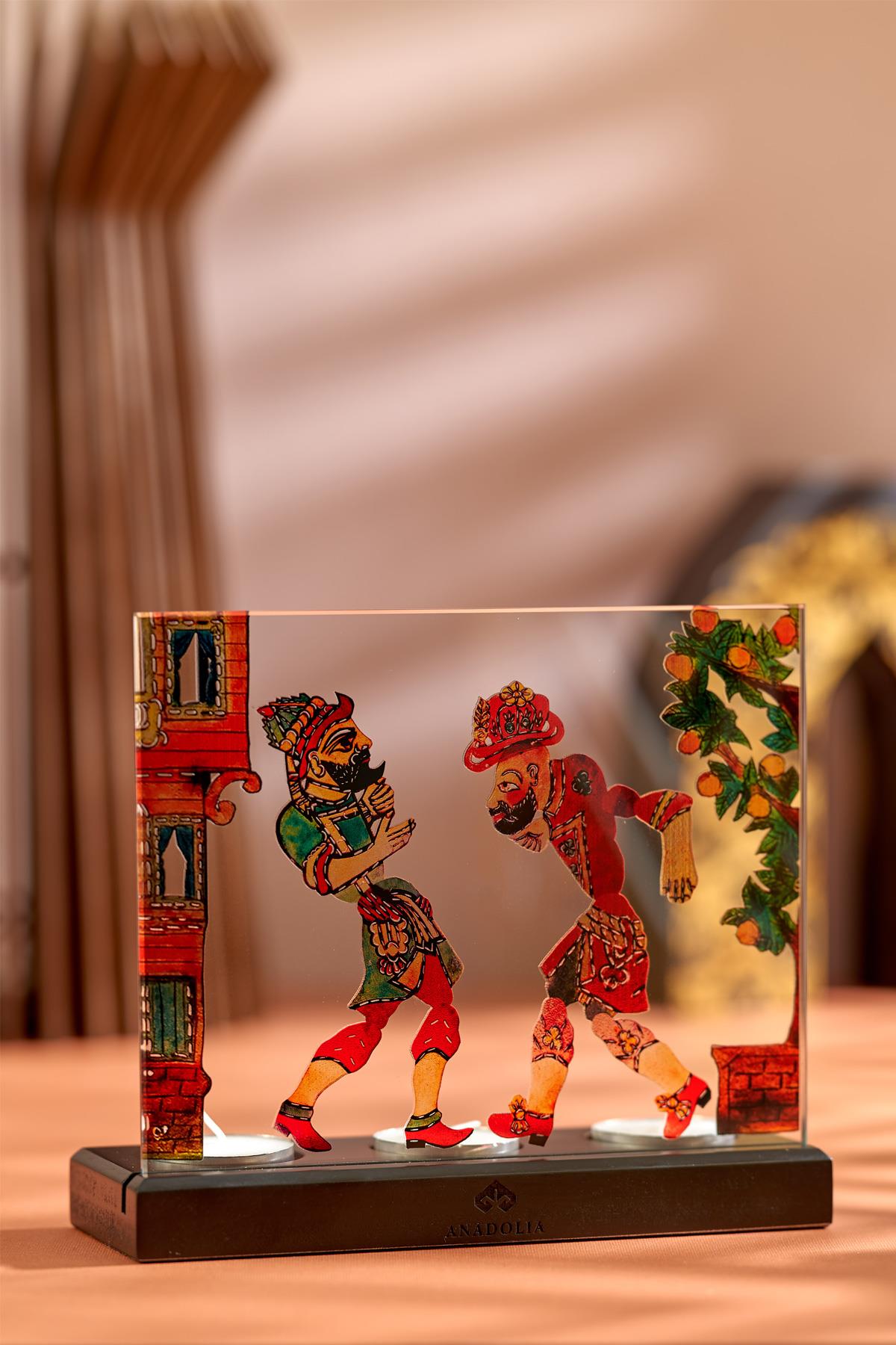 Hacivat ve Karagöz 3'lü Mumluk