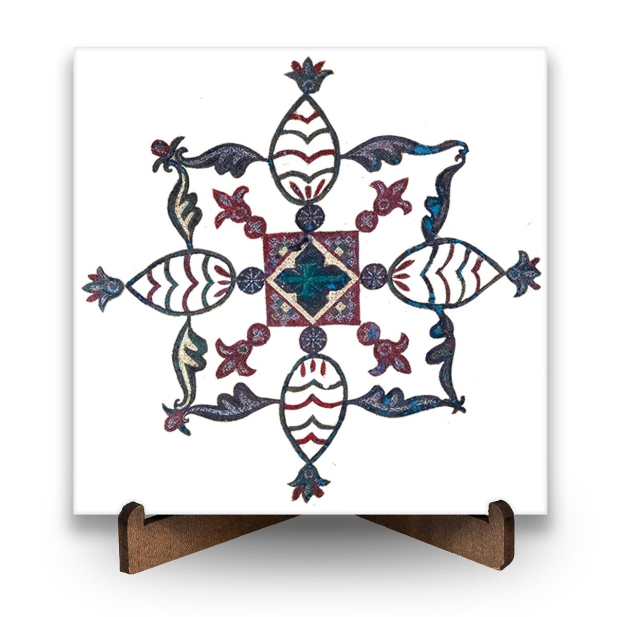 Kalemişi Kare Motif Seramik Pano