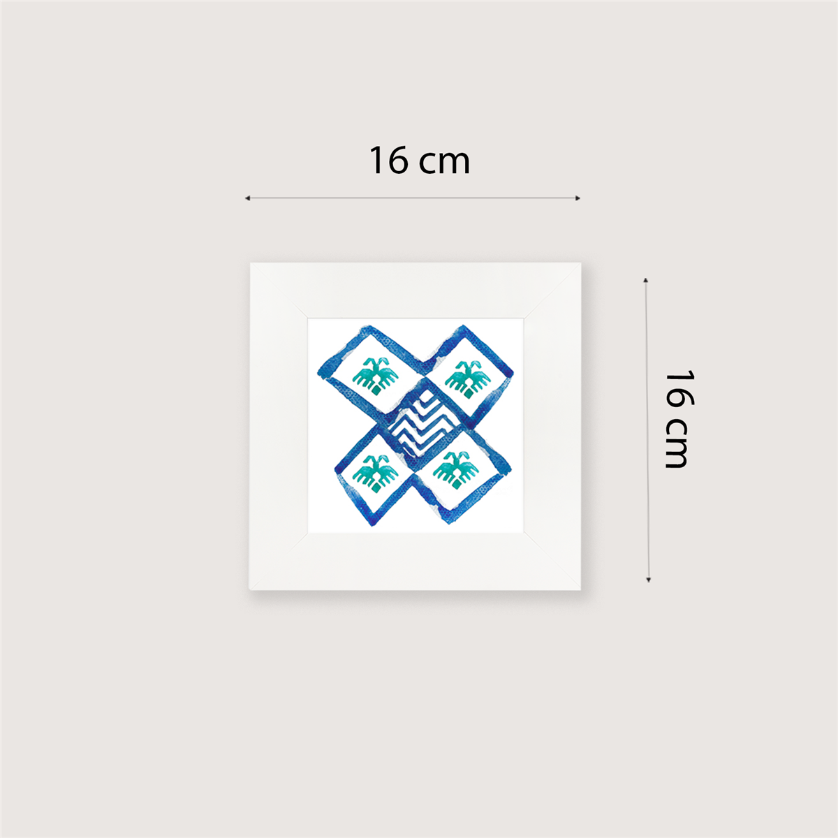 Kilim Serisi Divan Beyaz Çerçeveli Seramik Tablo Pano