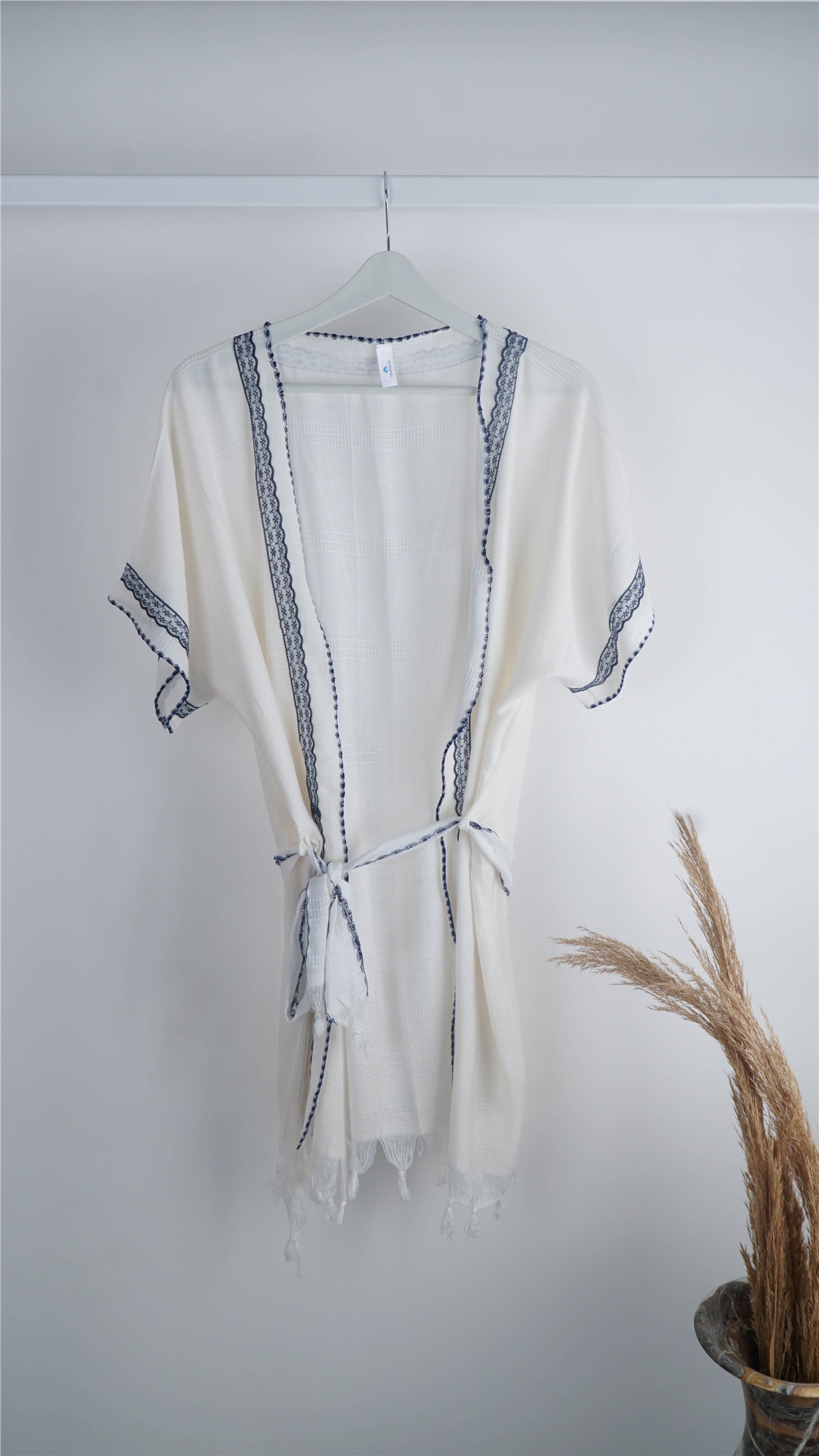 Mavi Dantelli Kimono
