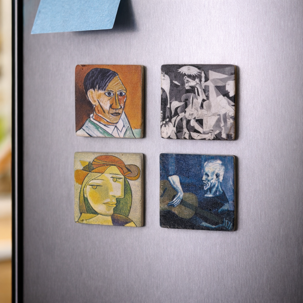 Picasso Eserleri Doğaltaş 4'lü Magnet Seti
