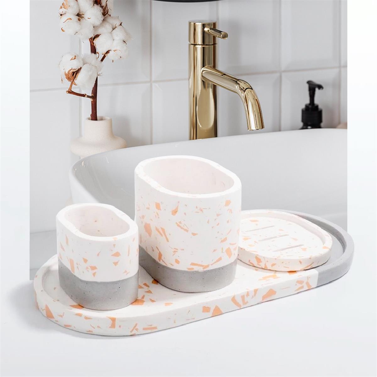 Terrazzo Desenli Banyo Seti