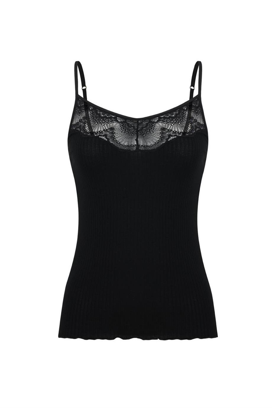 DAHLIA SATEN ASKILI ATLET SİYAH