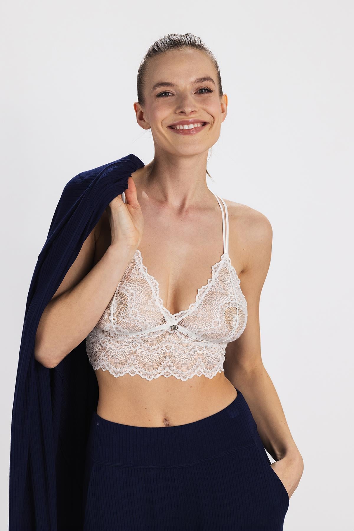 Flame Bralette Off White
