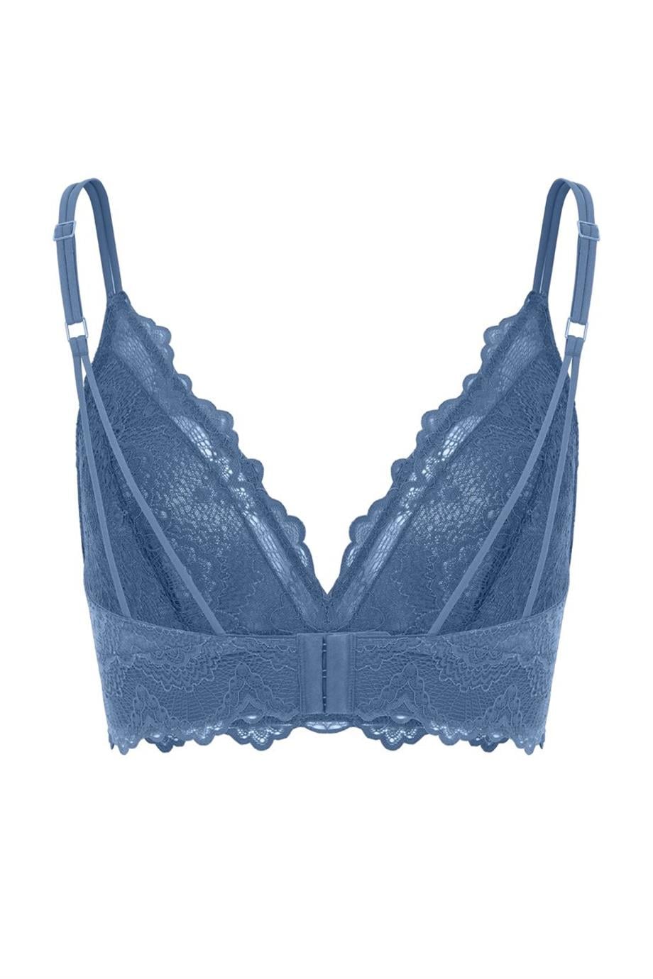 FLAME DERİN DEKOLTELİ BRALET MAVİ