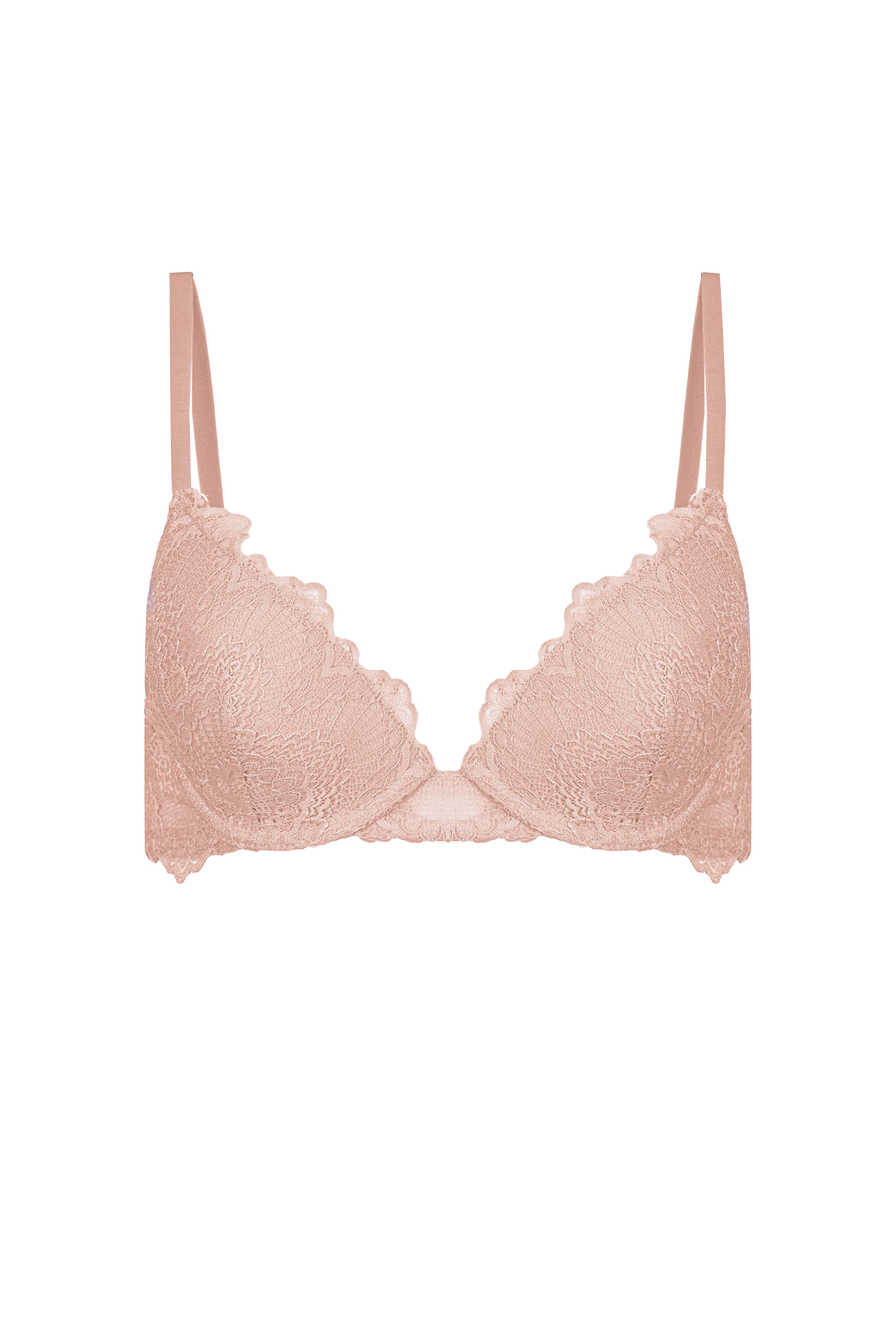 Flame Push Up Top Nude Pink     
