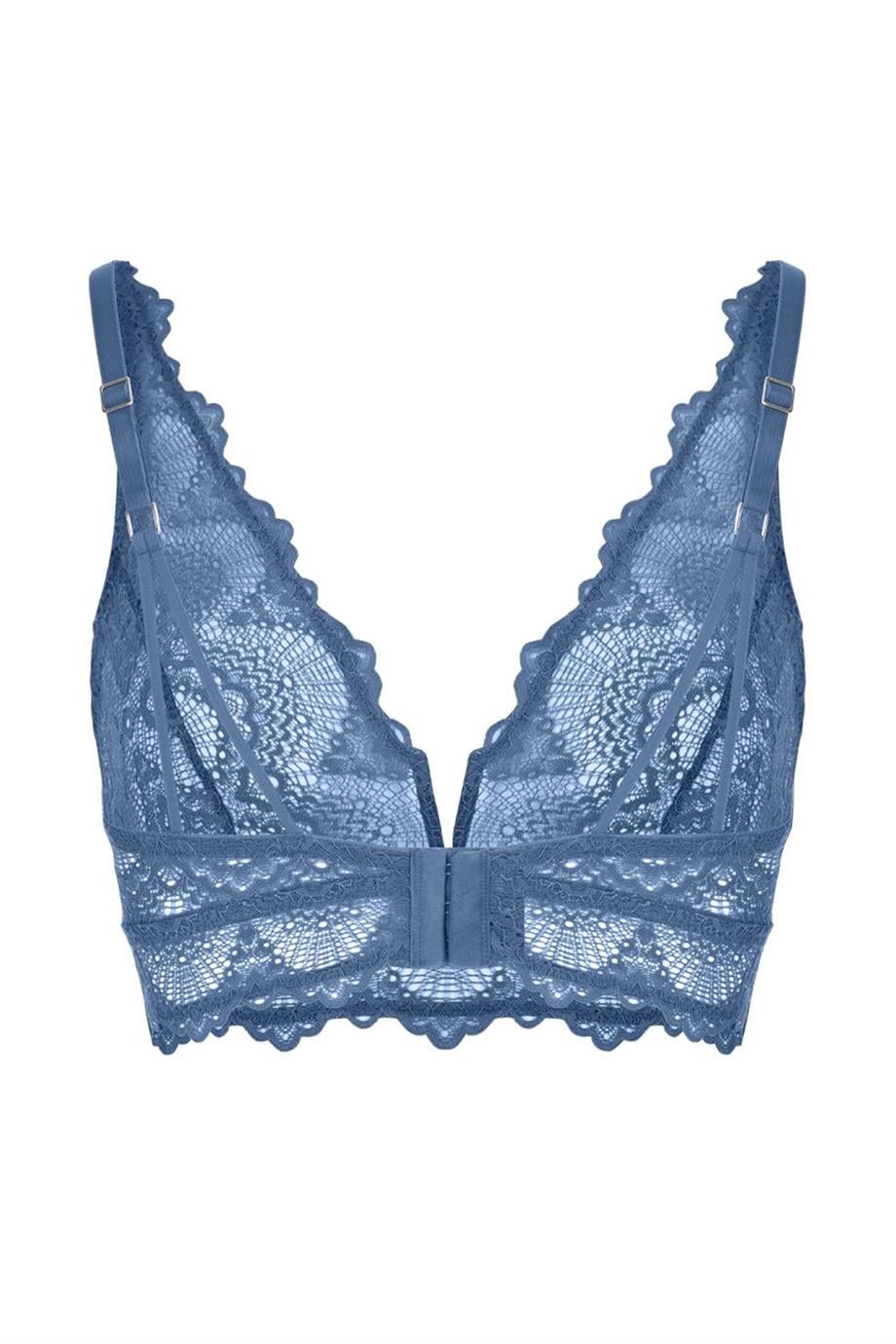 FLAME V DETAYLI BRALET MAVİ