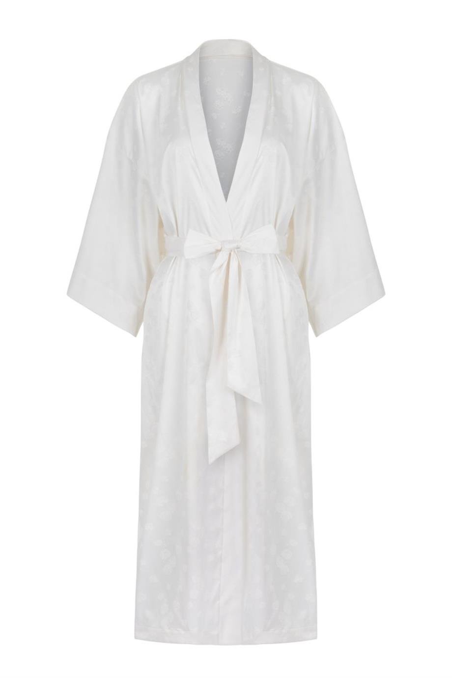 MARBELLA UZUN KİMONO EKRU